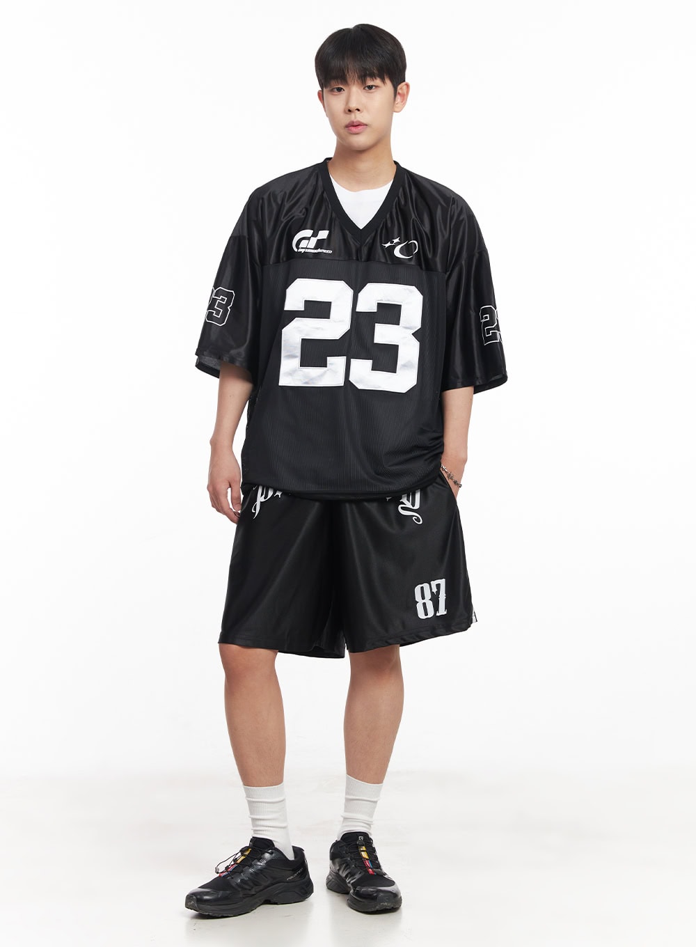 Men's Mesh V-Neck Jersey T-Shirt IA525