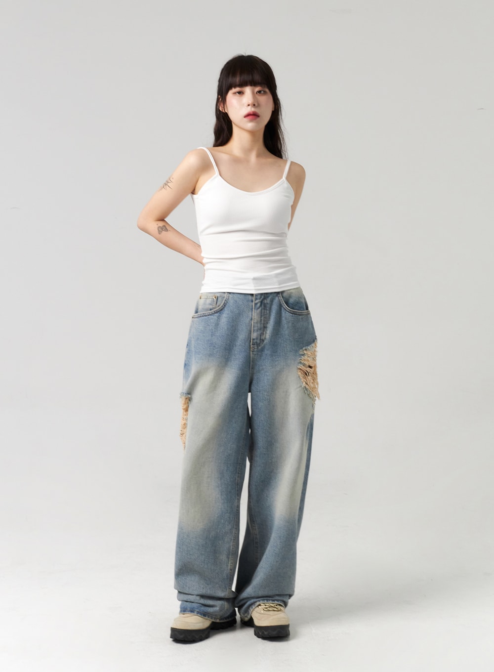 Scoop Neck Ribbed Top CL313