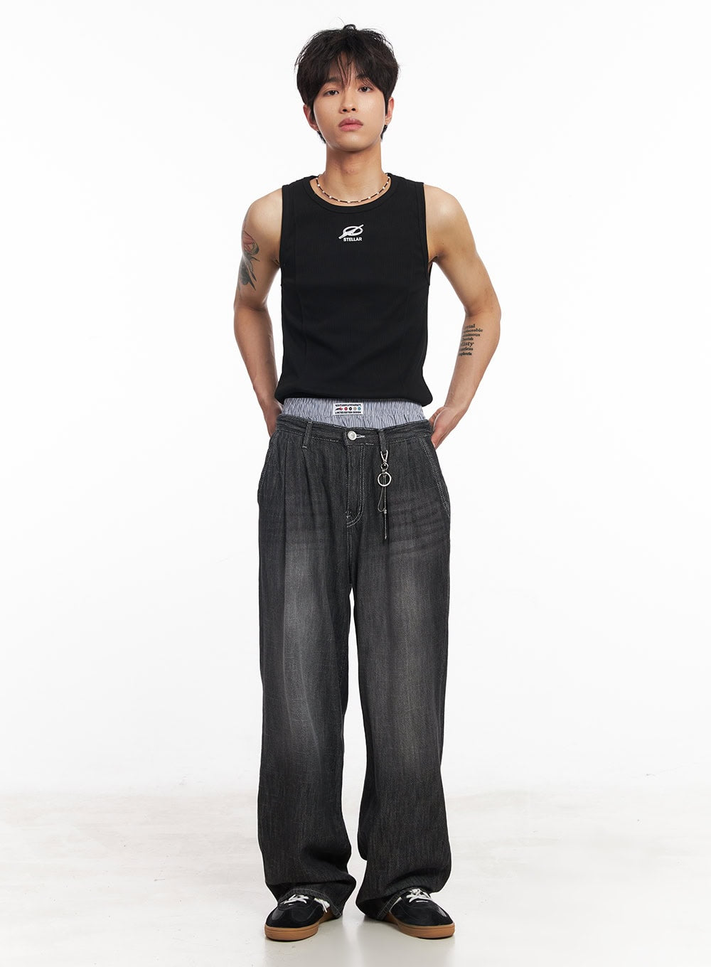 Men's Pintuck Linen Comfort Jeans IY508