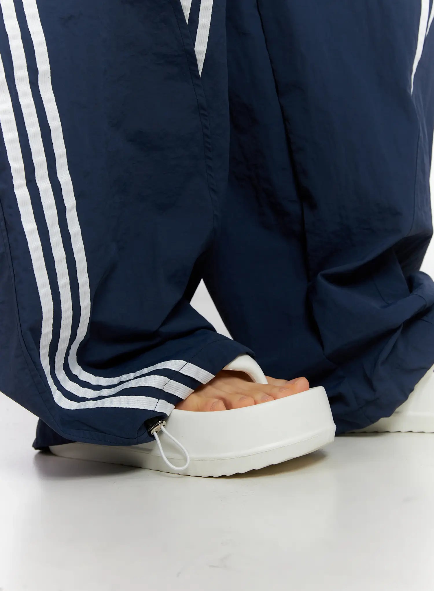 Wide-Leg Drawstring Track Pants CL529