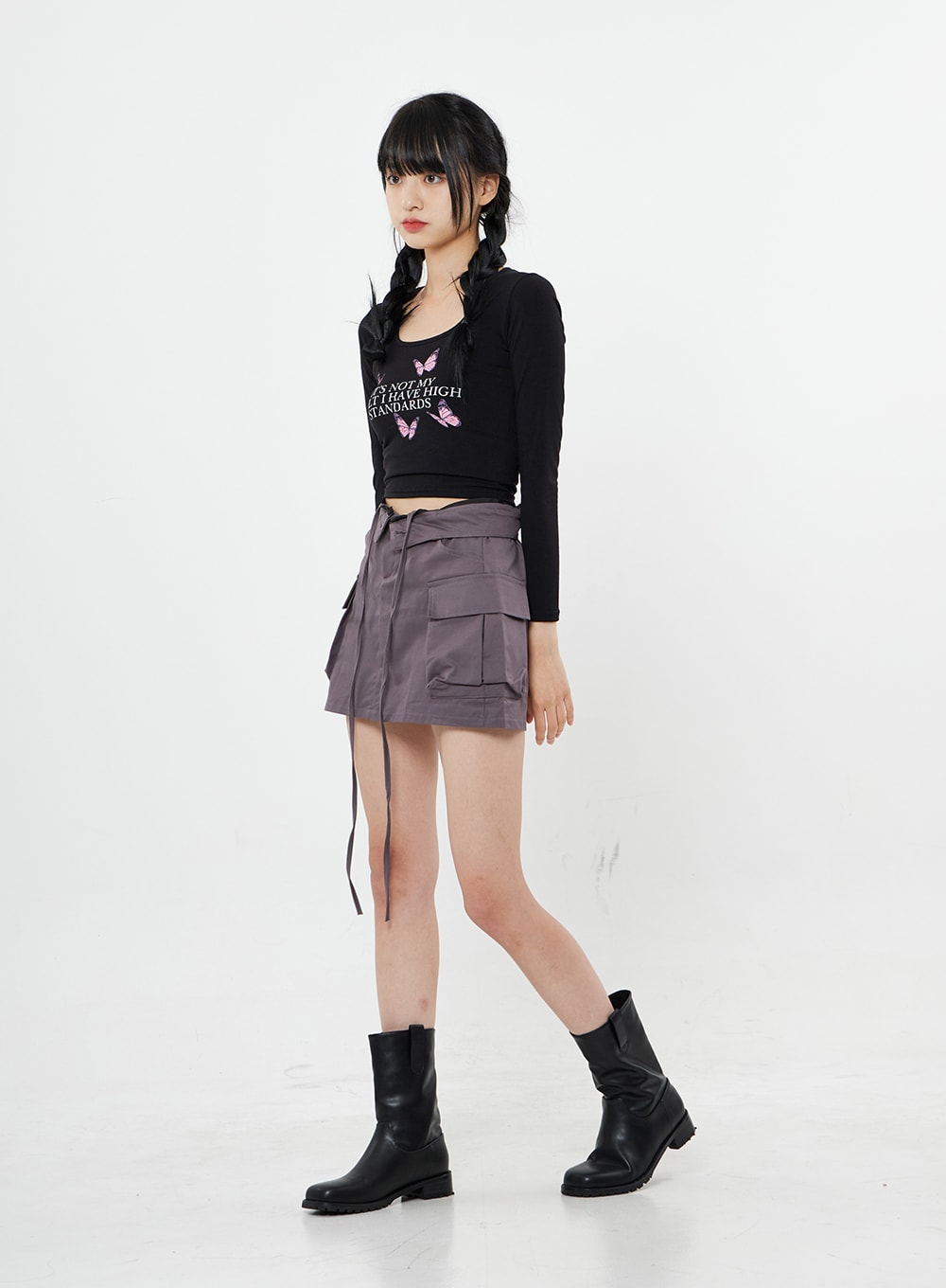 Gold Chain Basic Crop Cardigan BS28