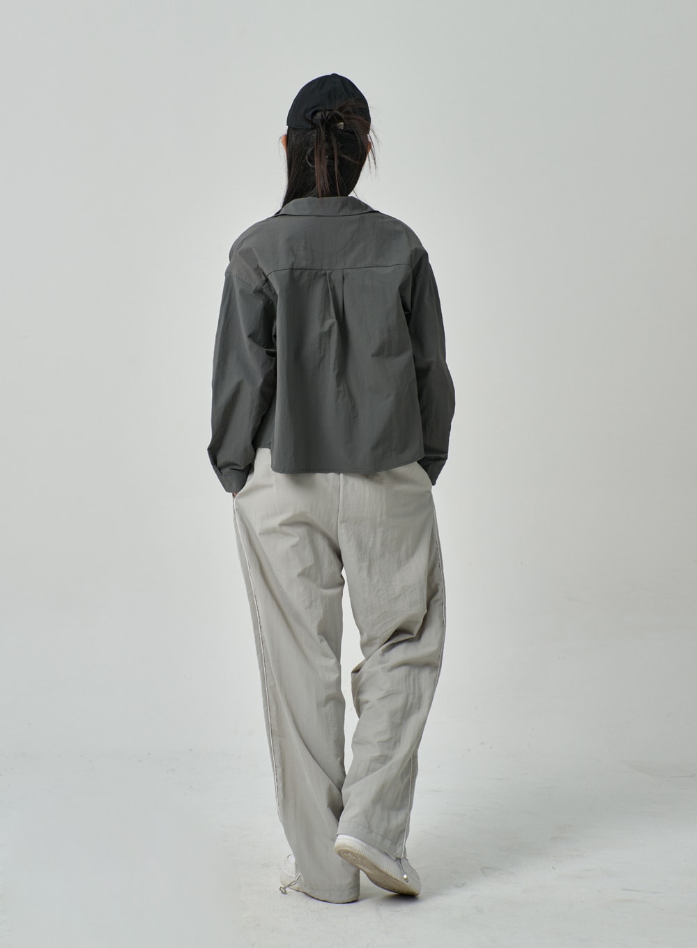 Drawstring Nylon Track Pants IF315
