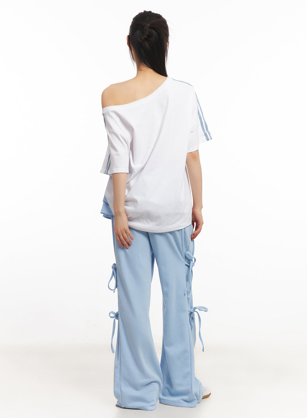 Angel One-Shoulder Stripe T-Shirt IY502