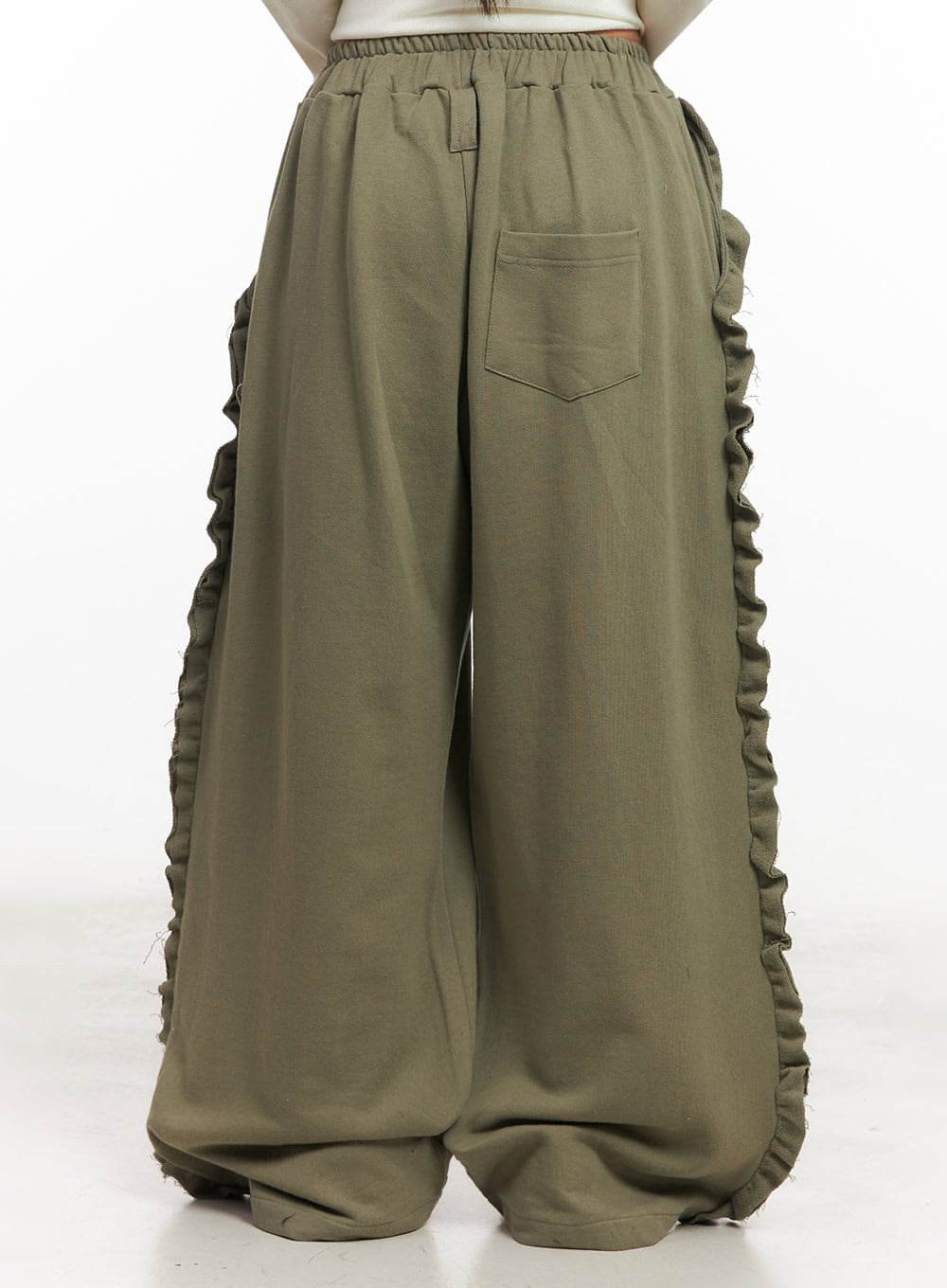 Frill Wide-Leg Sweatpants IM525