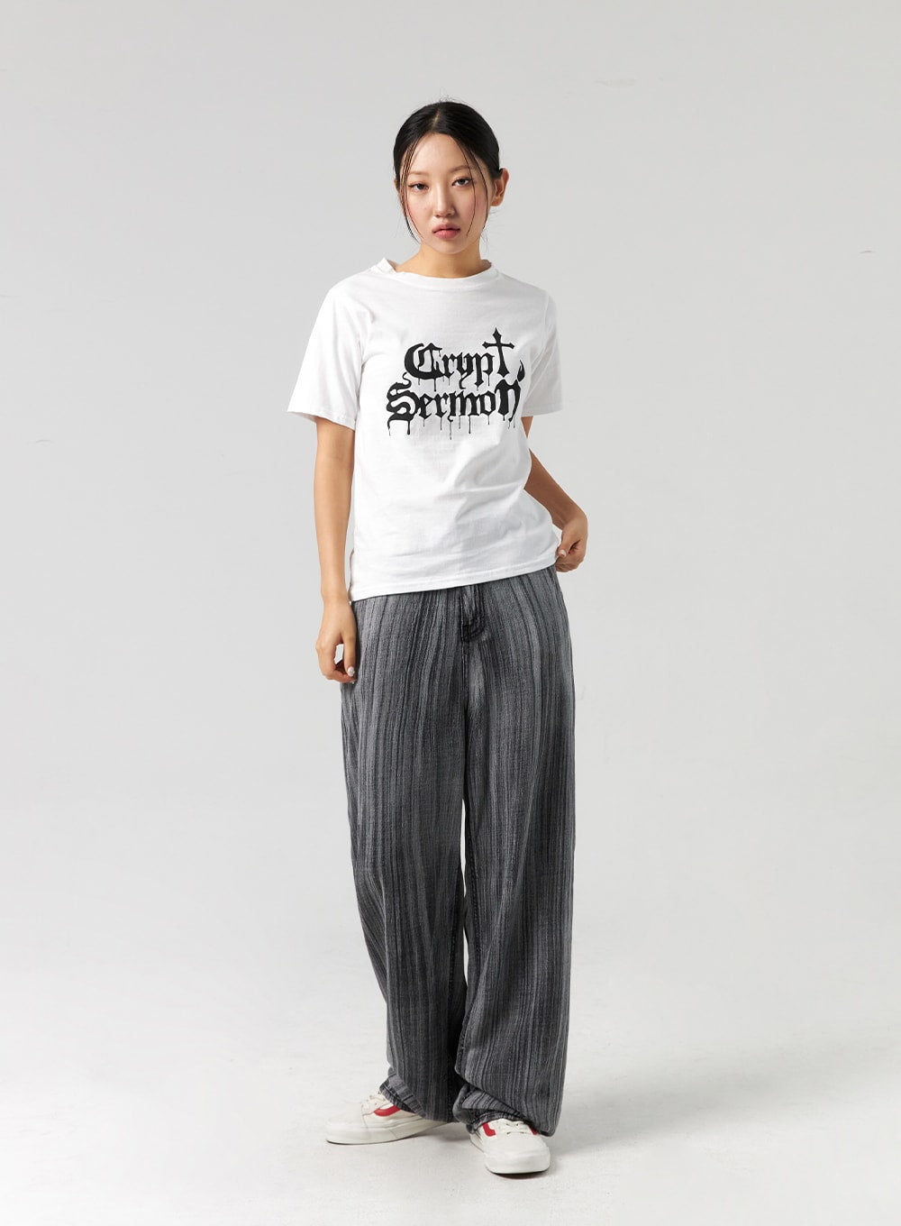 Stripe Baggy Jeans CL325