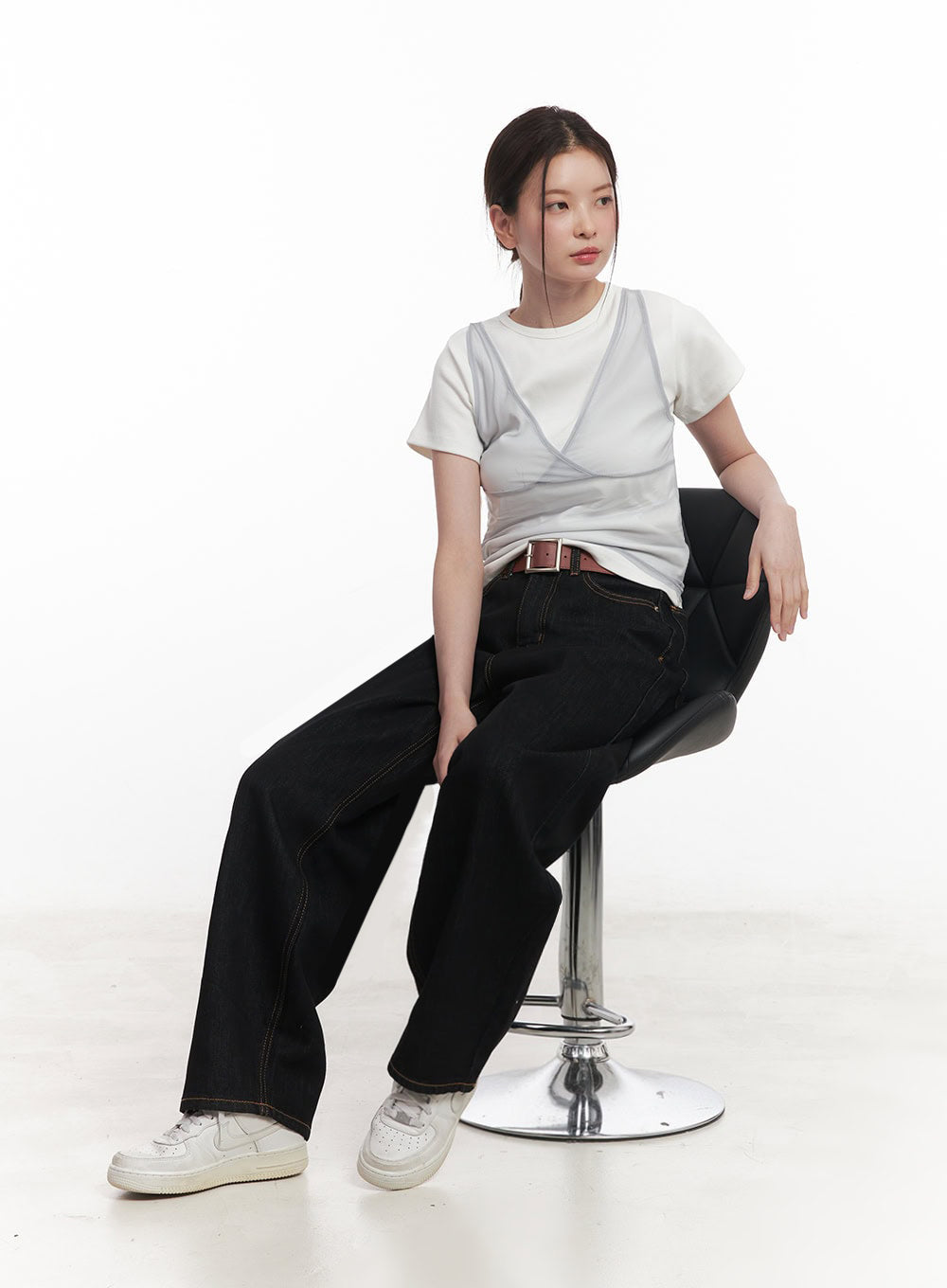 Sheer V-Neck Tank Top IY513