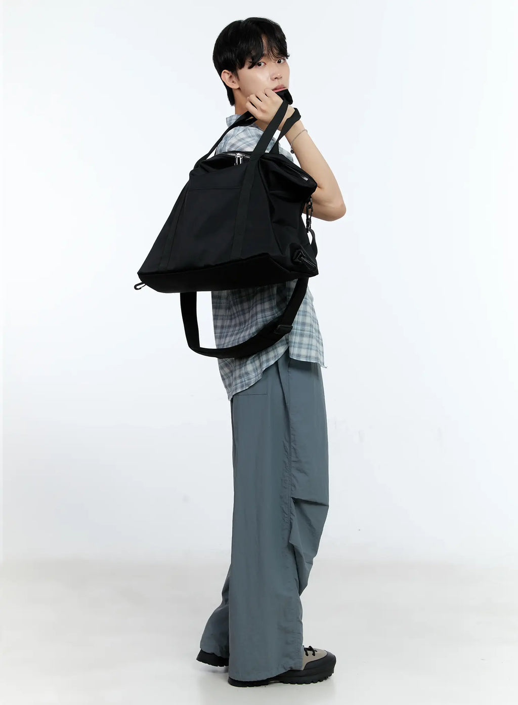 Men's Checkered Button-Up Shirt IG501