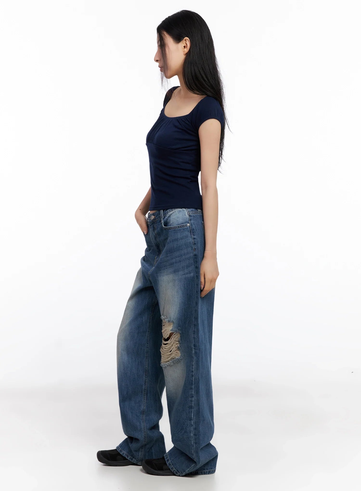 Off-Shoulder Puff Sleeve Top IG508