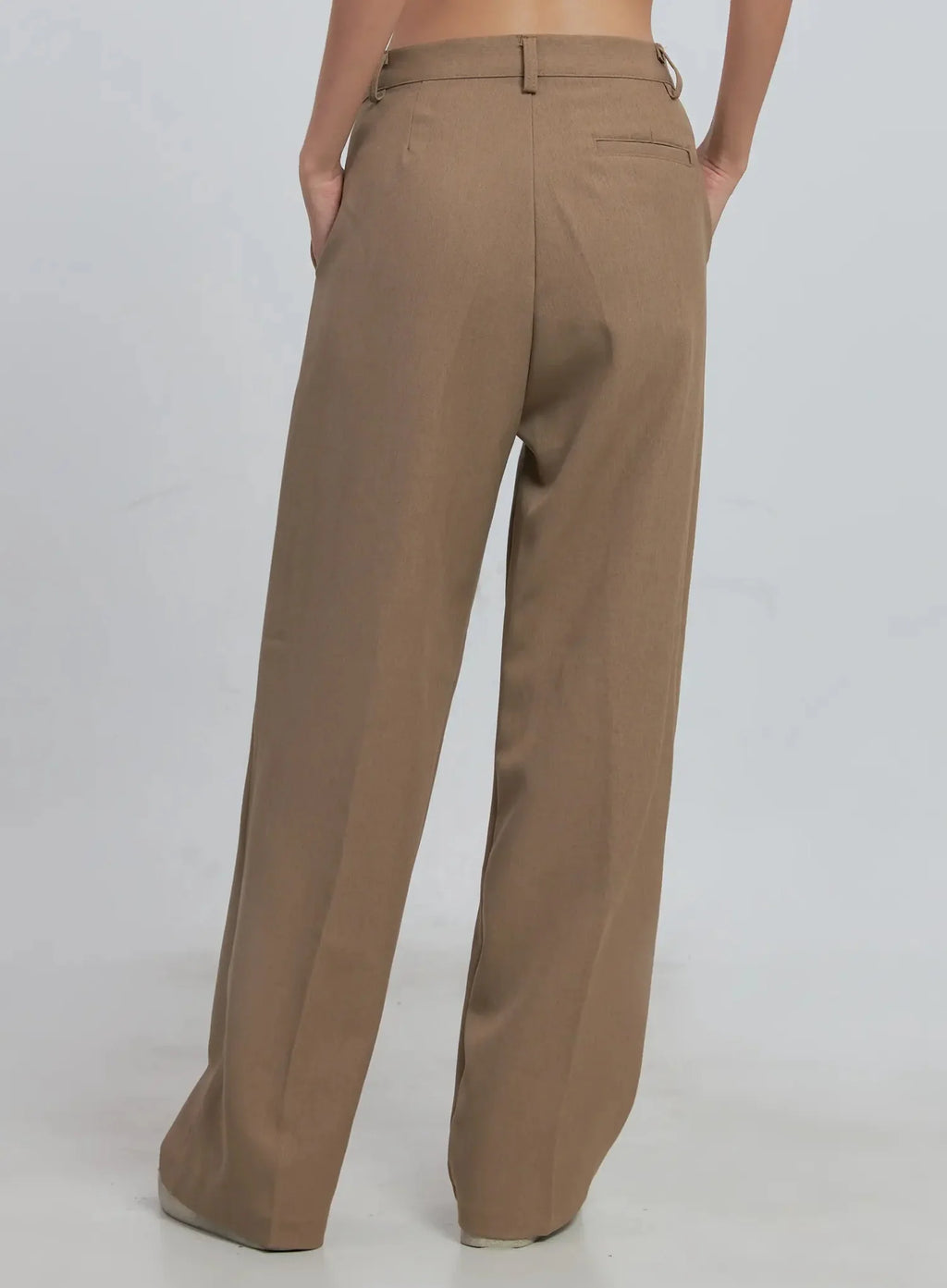 Classic Wide-Fit Slacks (Beige) IU512