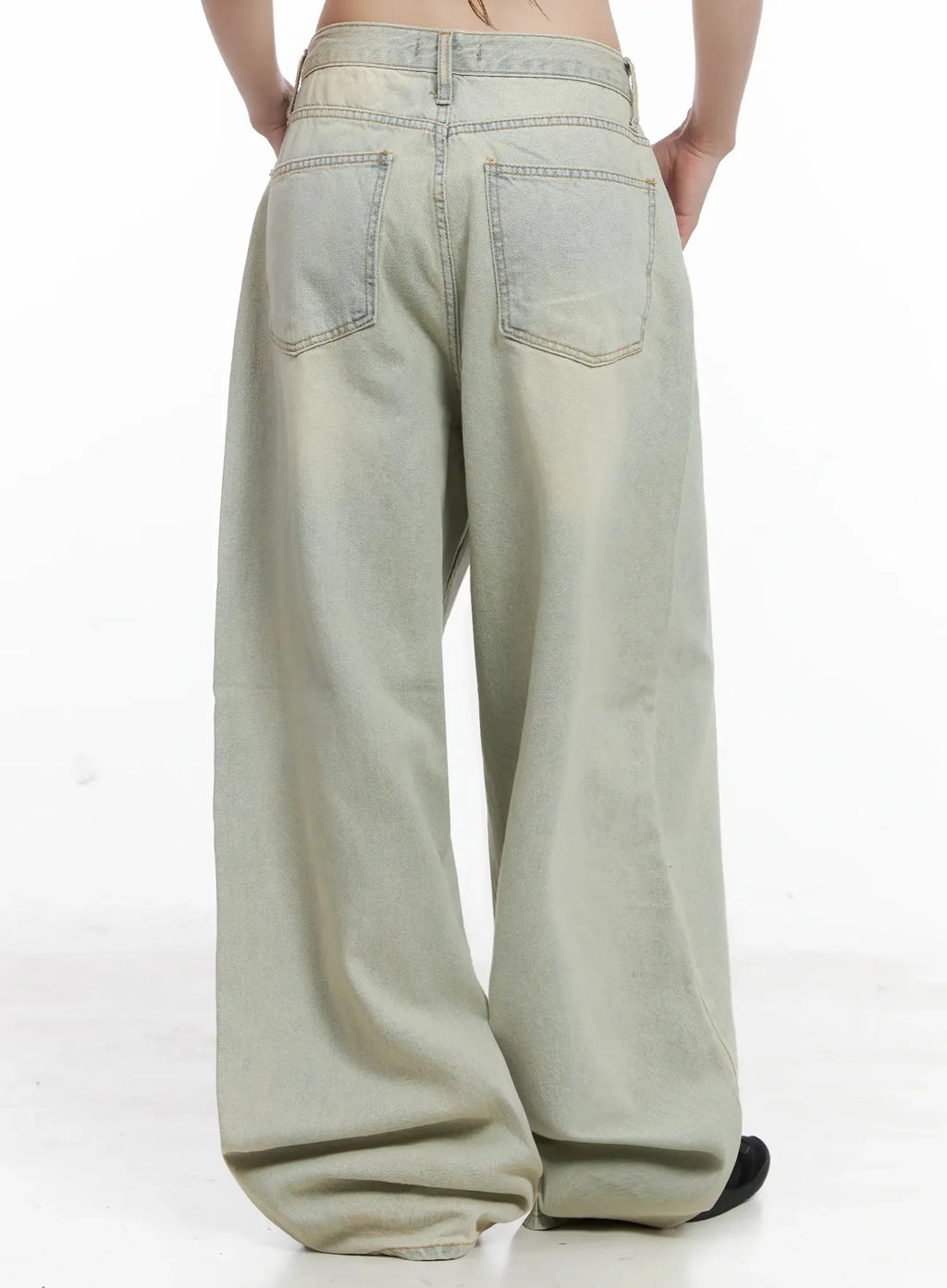 Xiaoting Vintage Style Wide-Leg Denim IL531