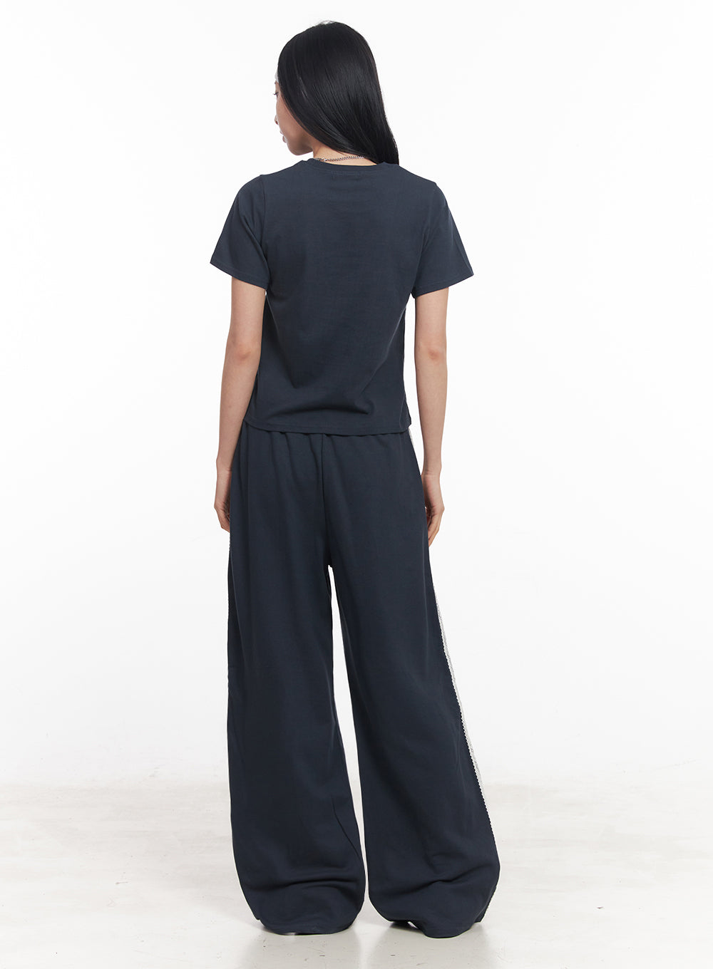 Lace Embroidered "84" Graphic Tee IY516