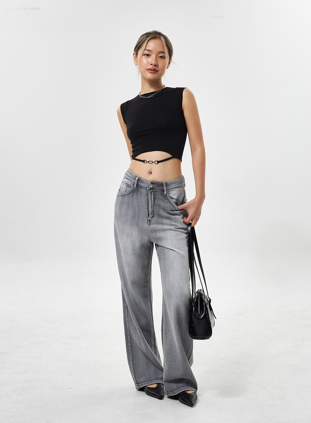 Mid-Rise Wide Leg Jeans CY330