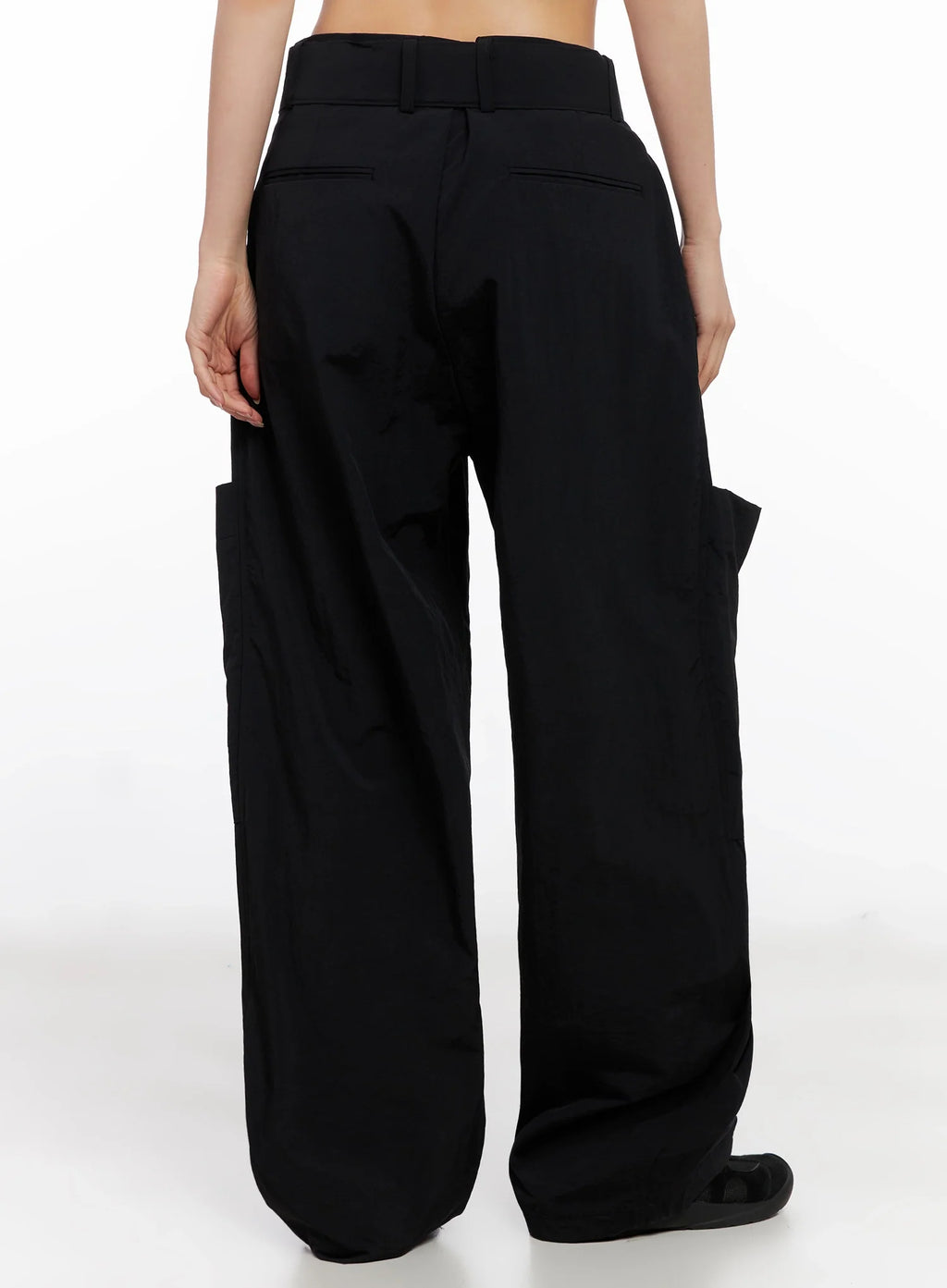 Belted Wide-Leg Utility Cargo Pants IG508