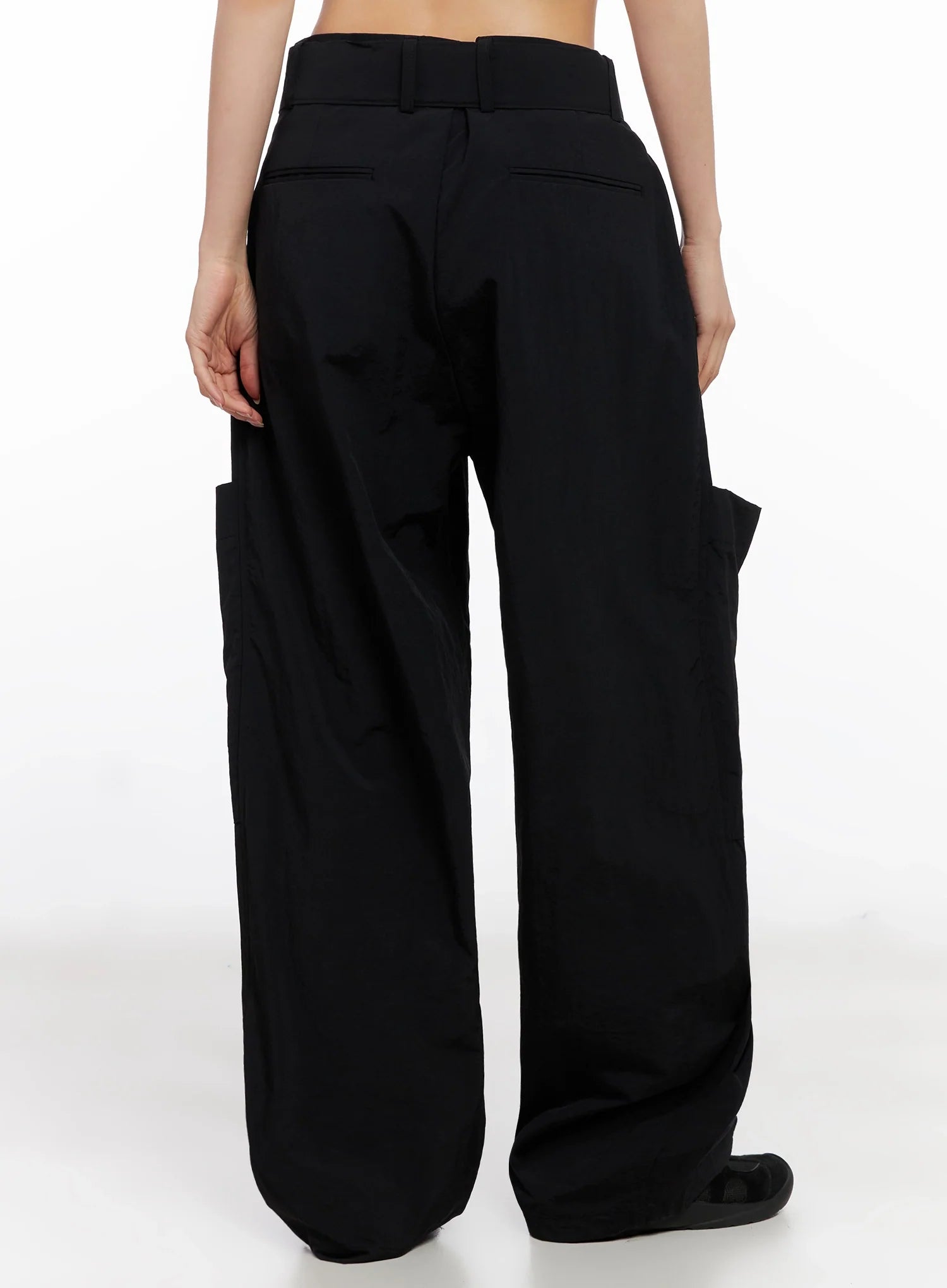 Belted Wide-Leg Utility Cargo Pants IG508