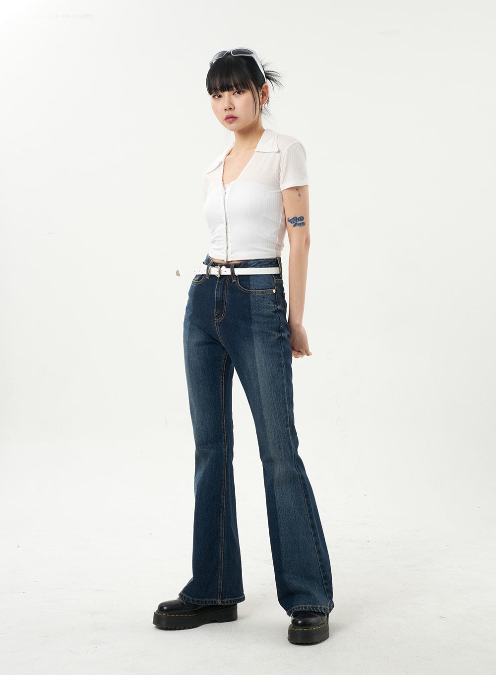 Dark Wash Bootcut Jeans CA328