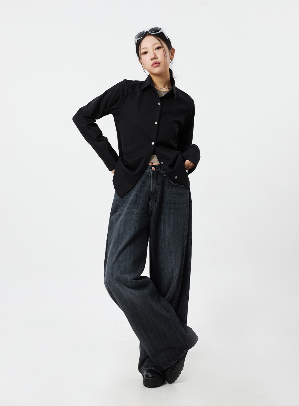 Mid-Rise Baggy Jeans CM324