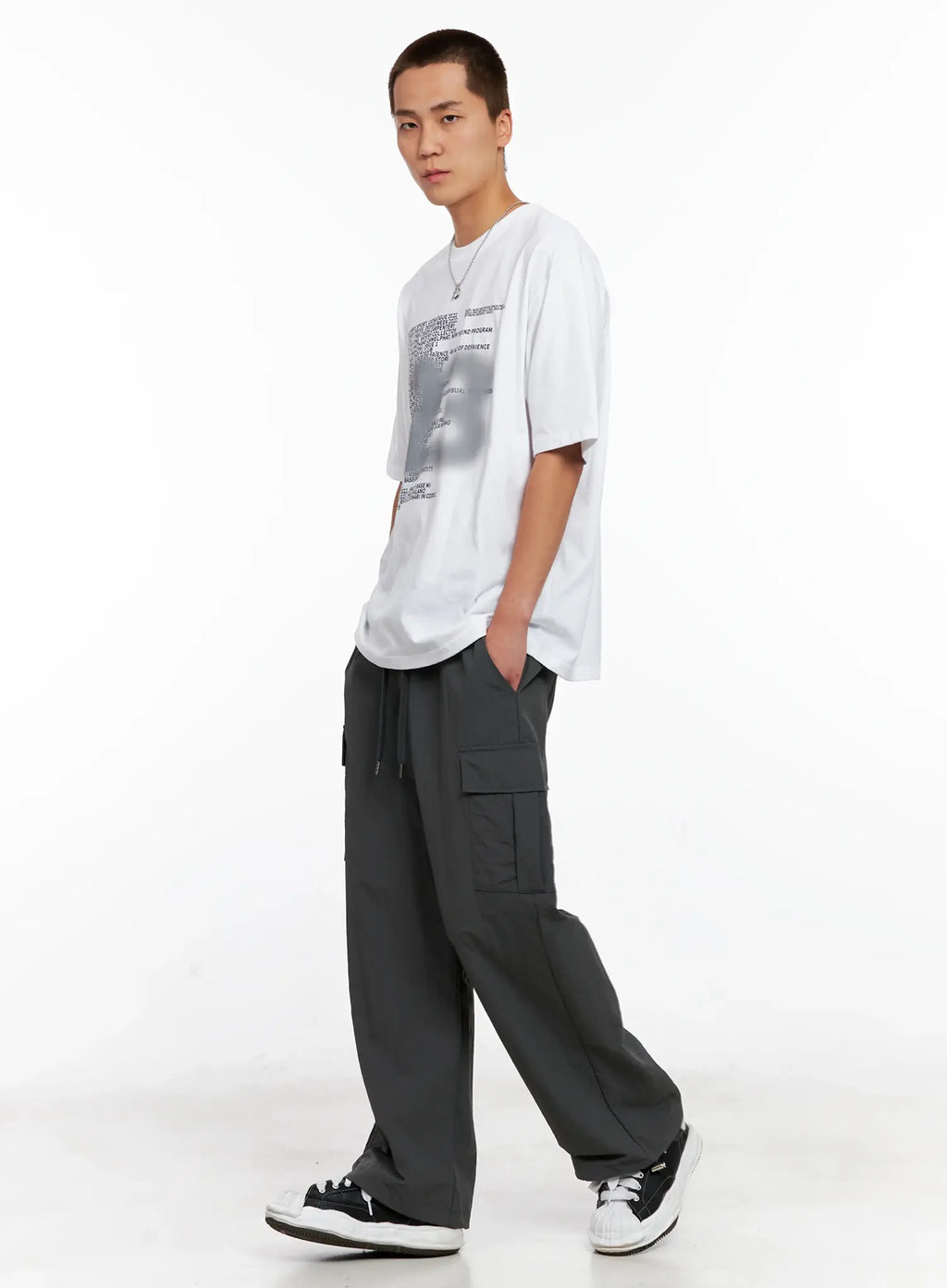 Men's Cargo Drawstring Pants IG508