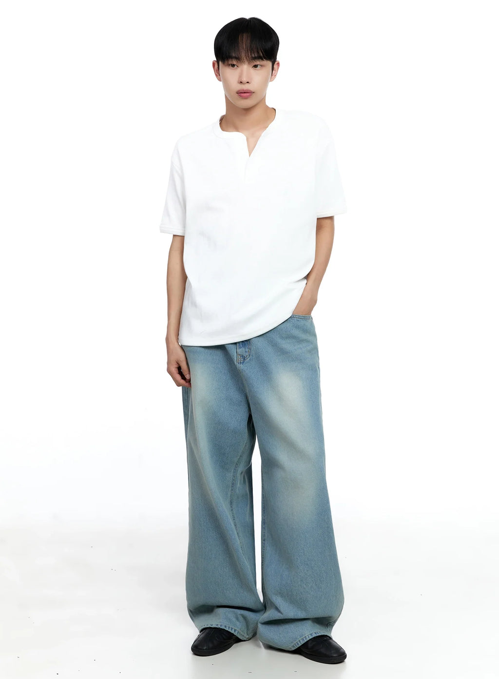 Men's Cotton Henley Tee IG520