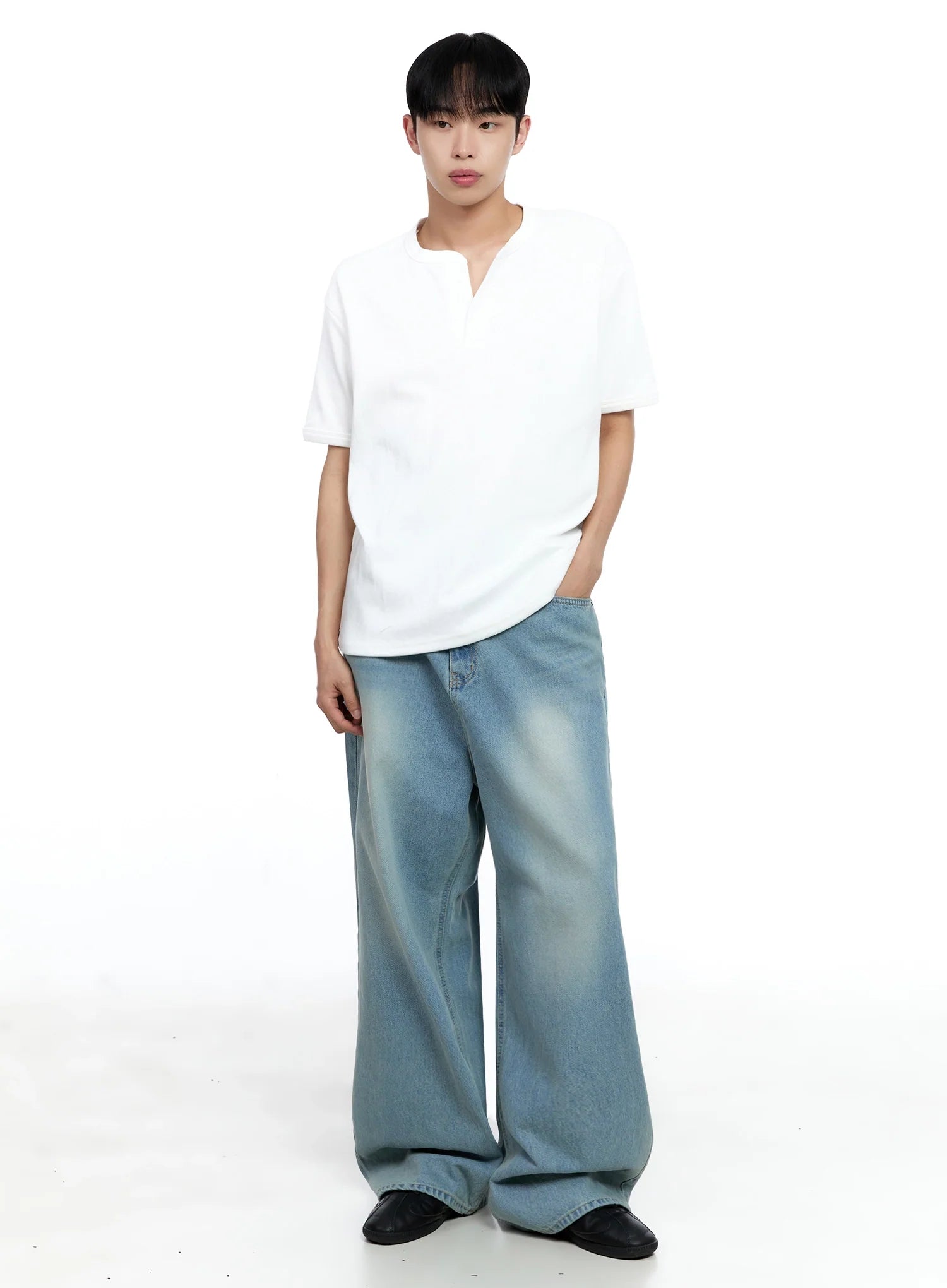 Men's Cotton Henley Tee IG520