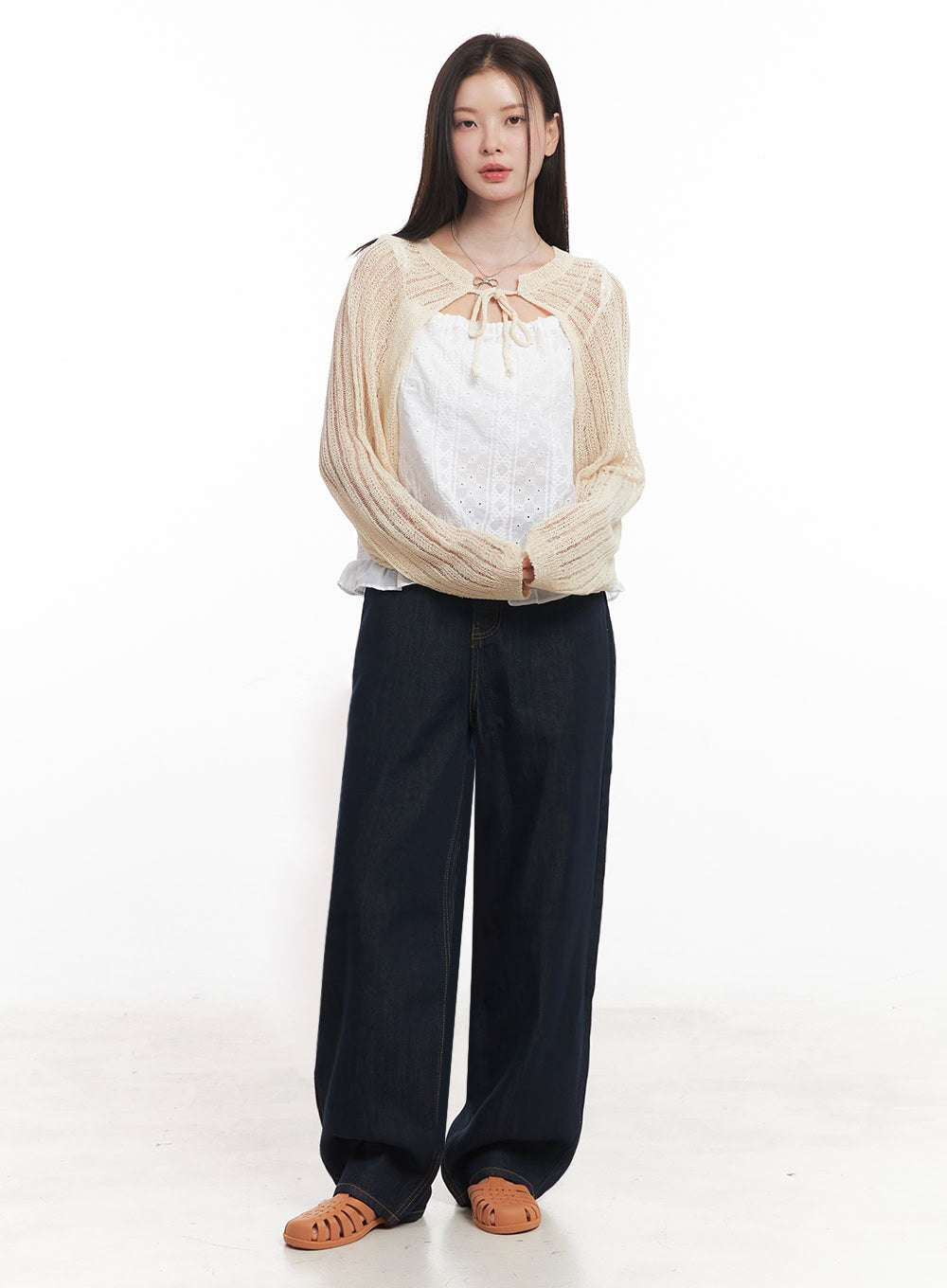 Sheer Knit Bolero Cardigan IY509