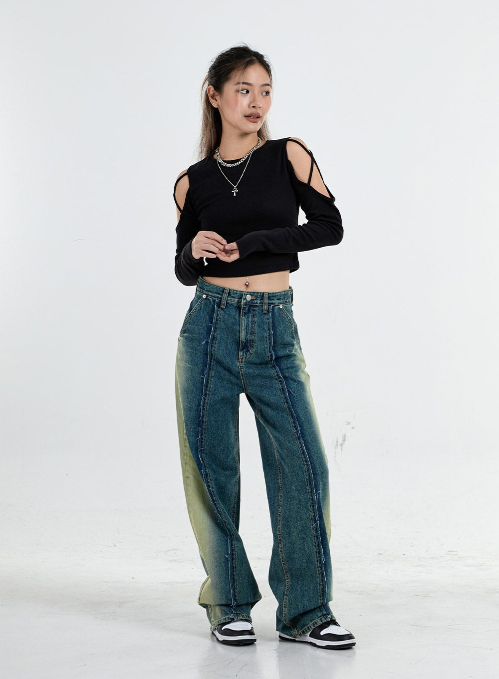 Simple Off Shoulder Crop Top CO04