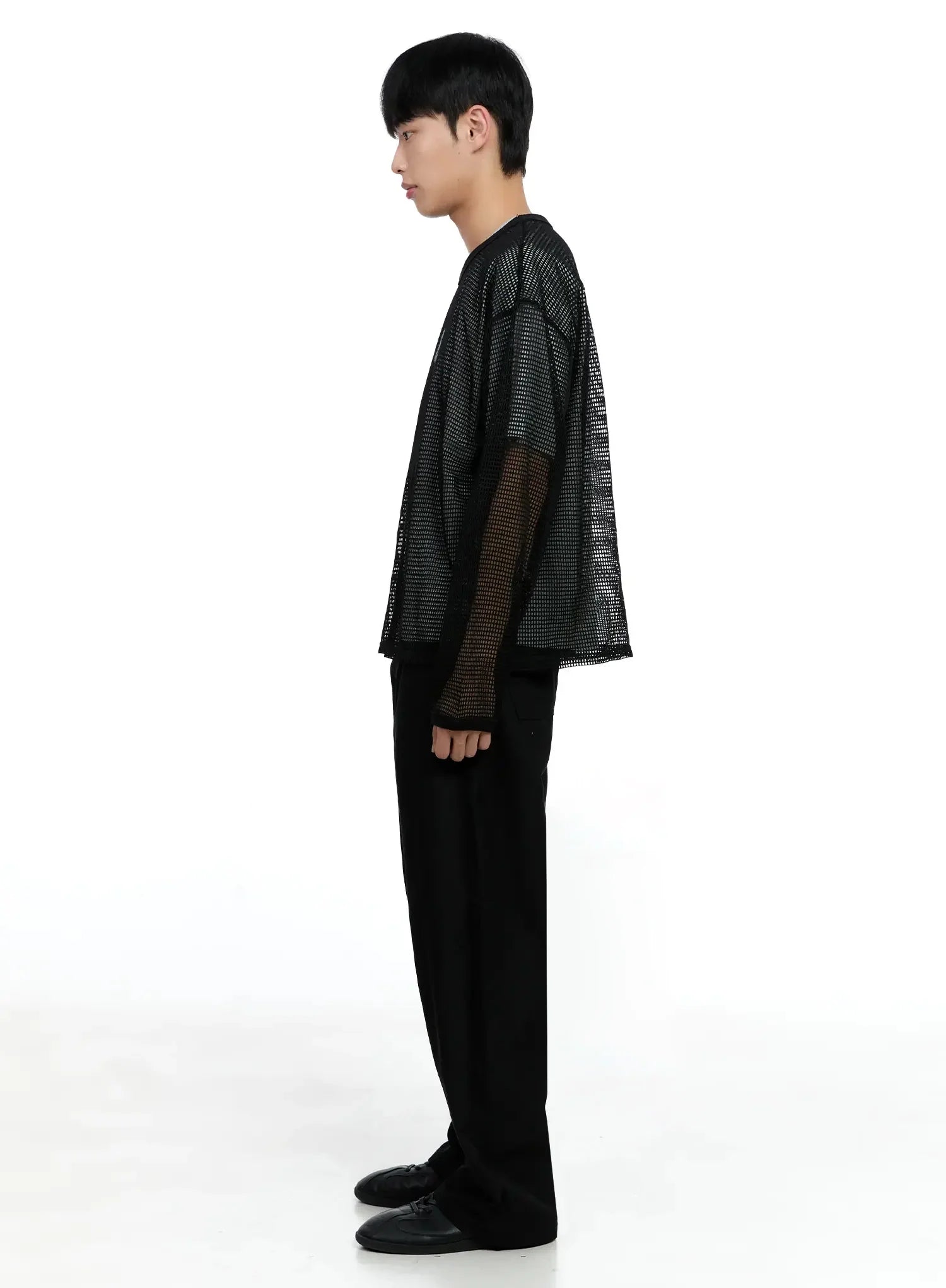 Men's Mesh Graphic Long Sleeve Tee IG520