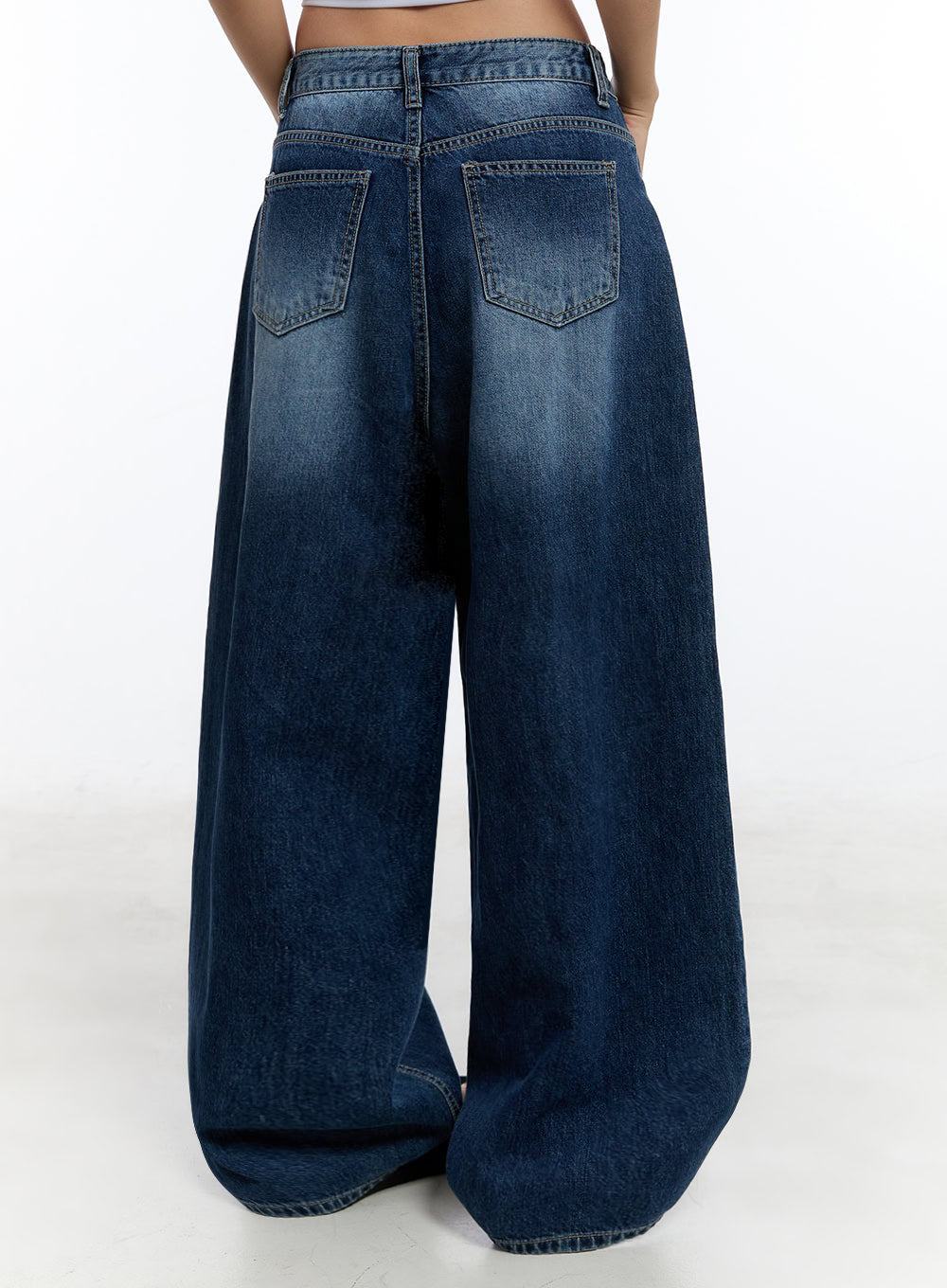 Amelie Washed Wide-Leg Jeans IU504