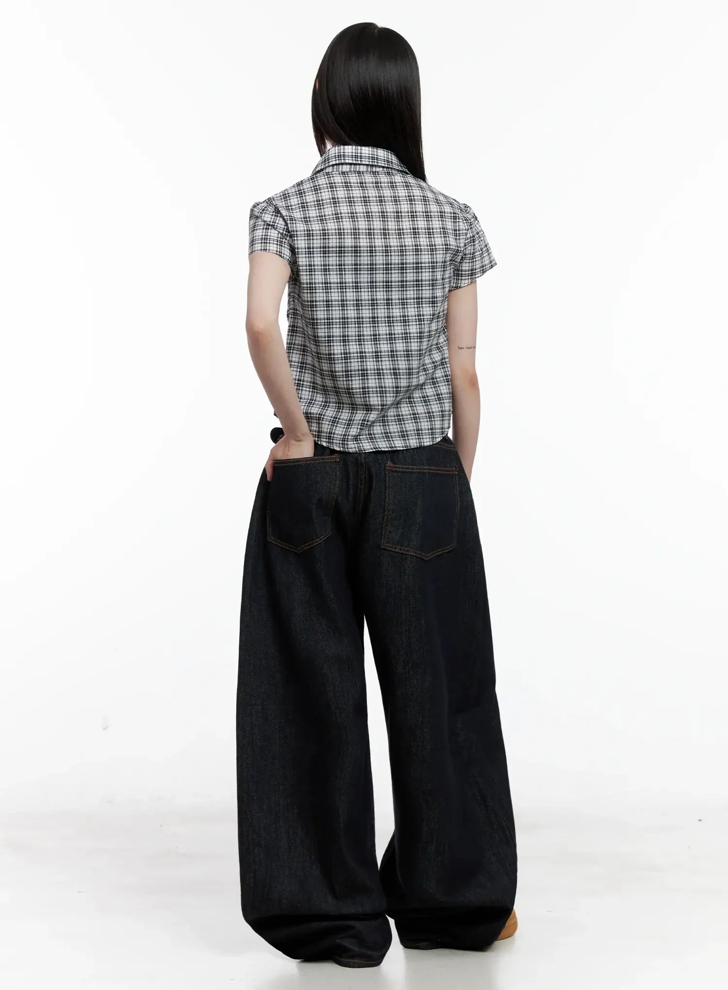 Zinni Dark-Wash Wide Denim Jeans IL531