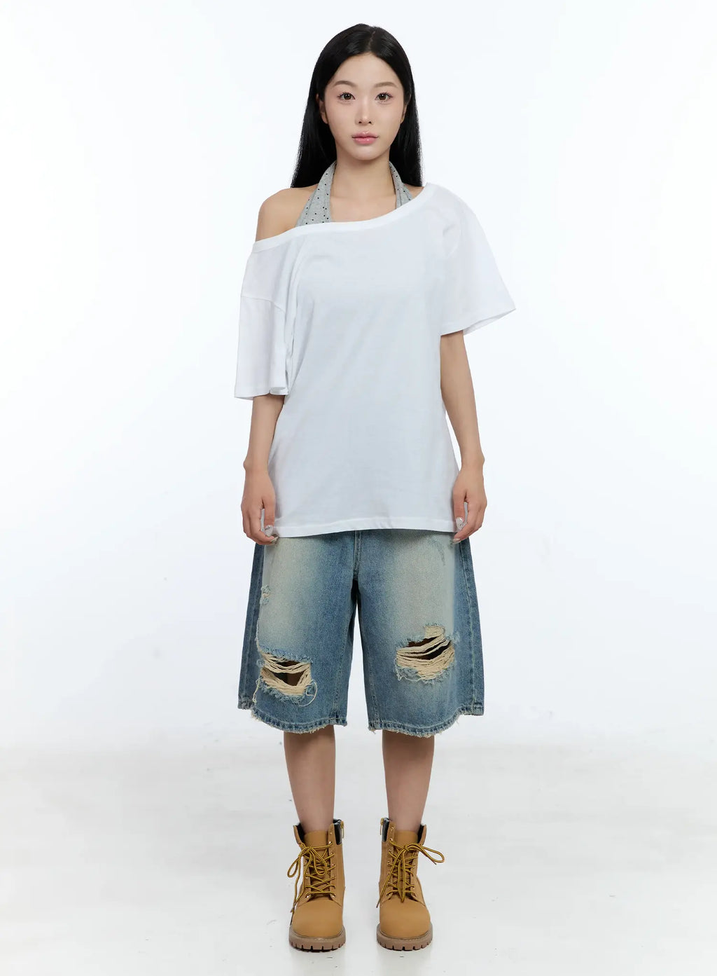 Washed Distressed Jorts CG501