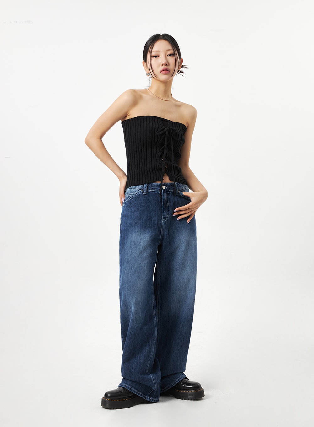 Dark Blue Baggy Pants CA321