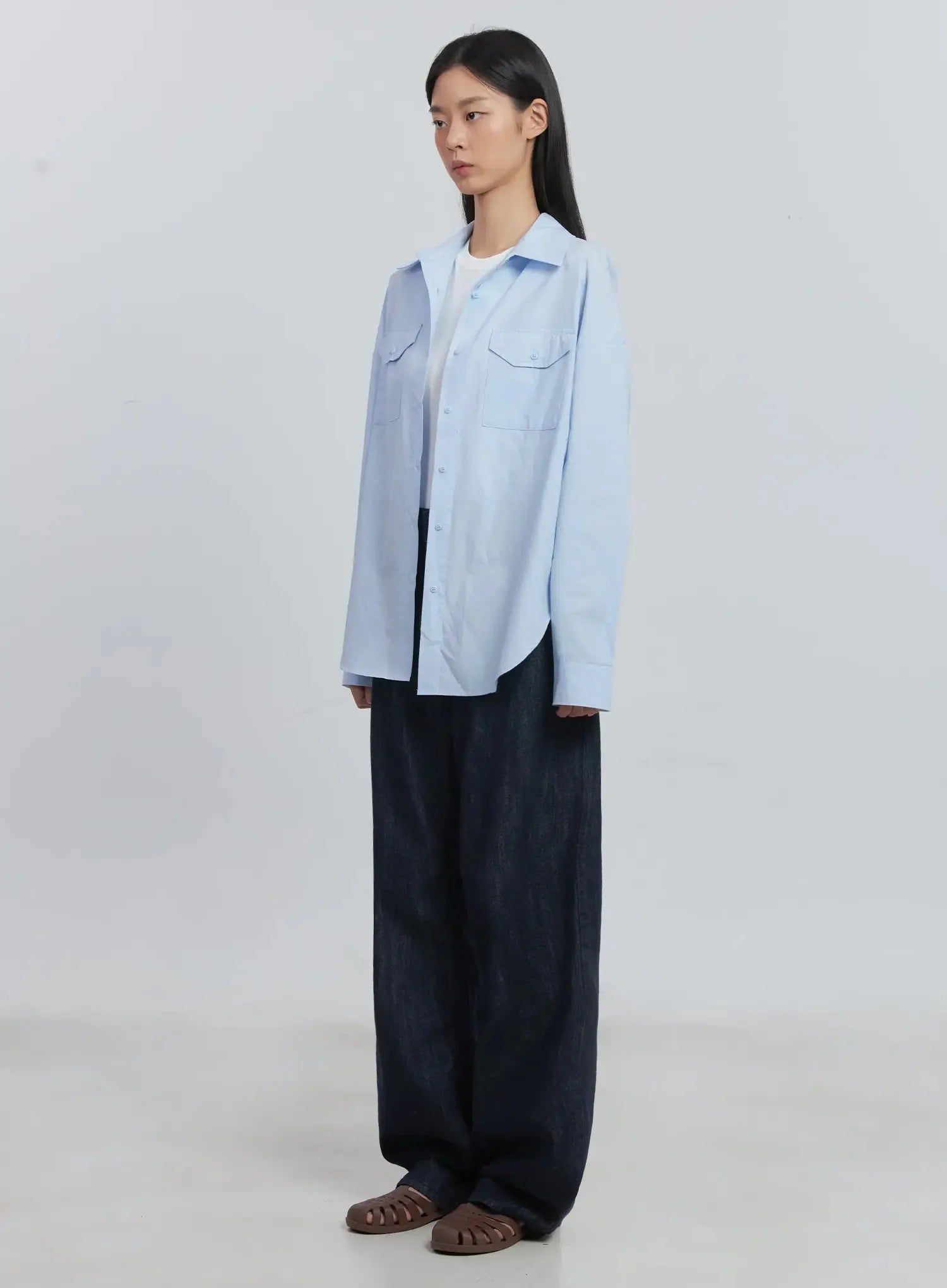 Collared Button-Up Shirt IU512