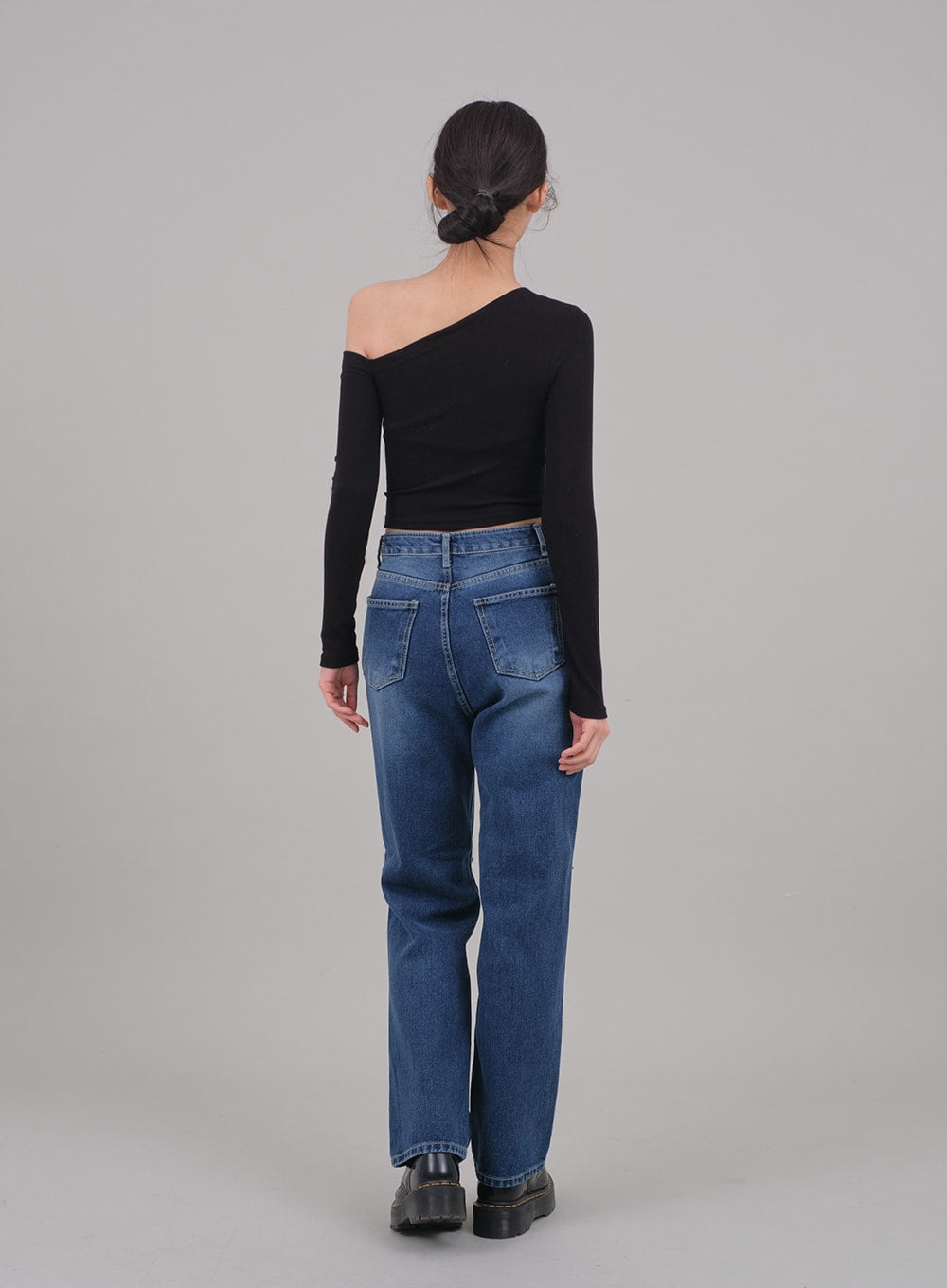 One Shoulder Crop Top C2701