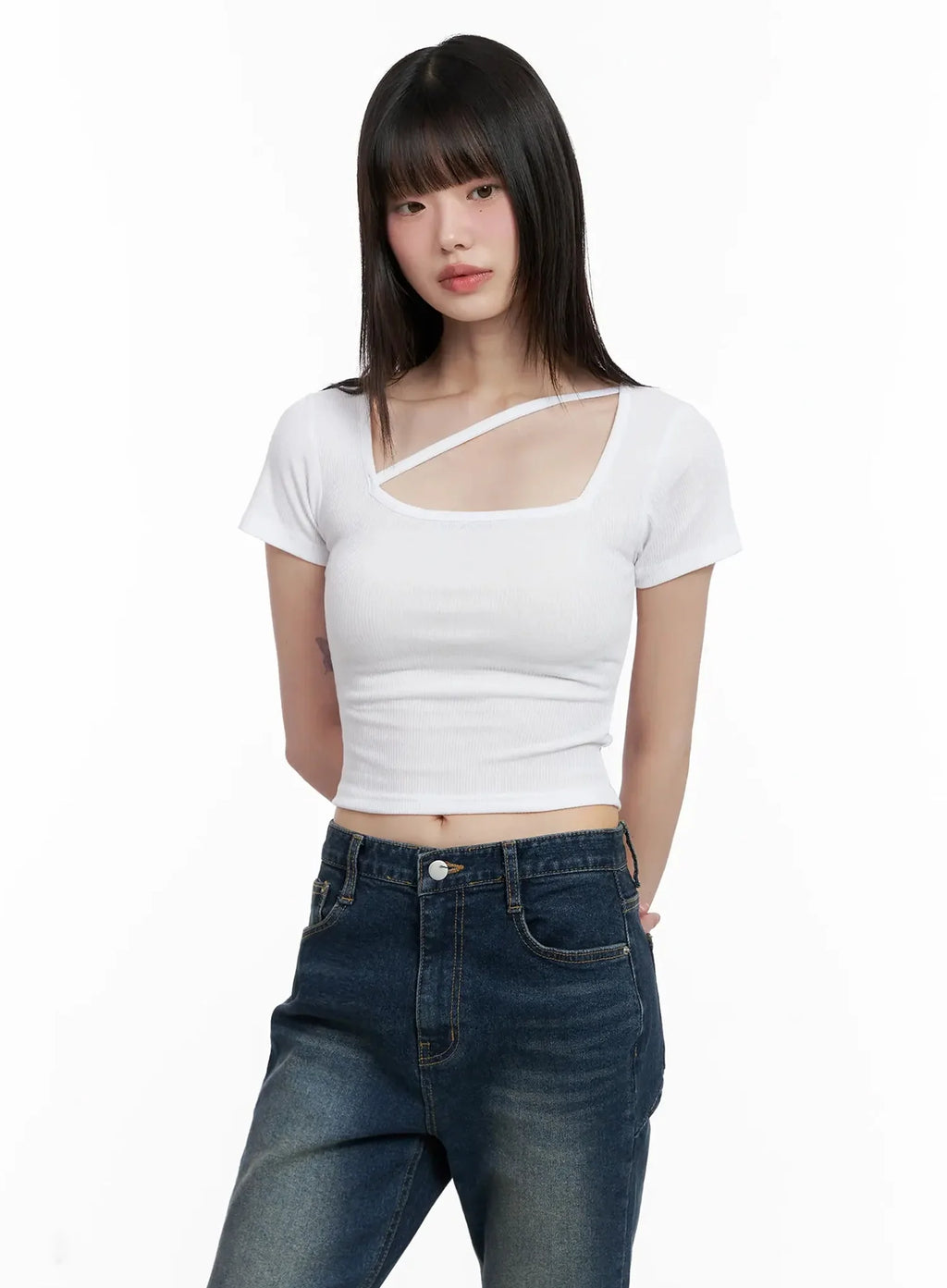 Strappy Square Neck Crop Top IL531