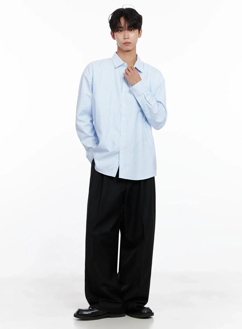 Men's Classic Striped Oxford Shirt IO516