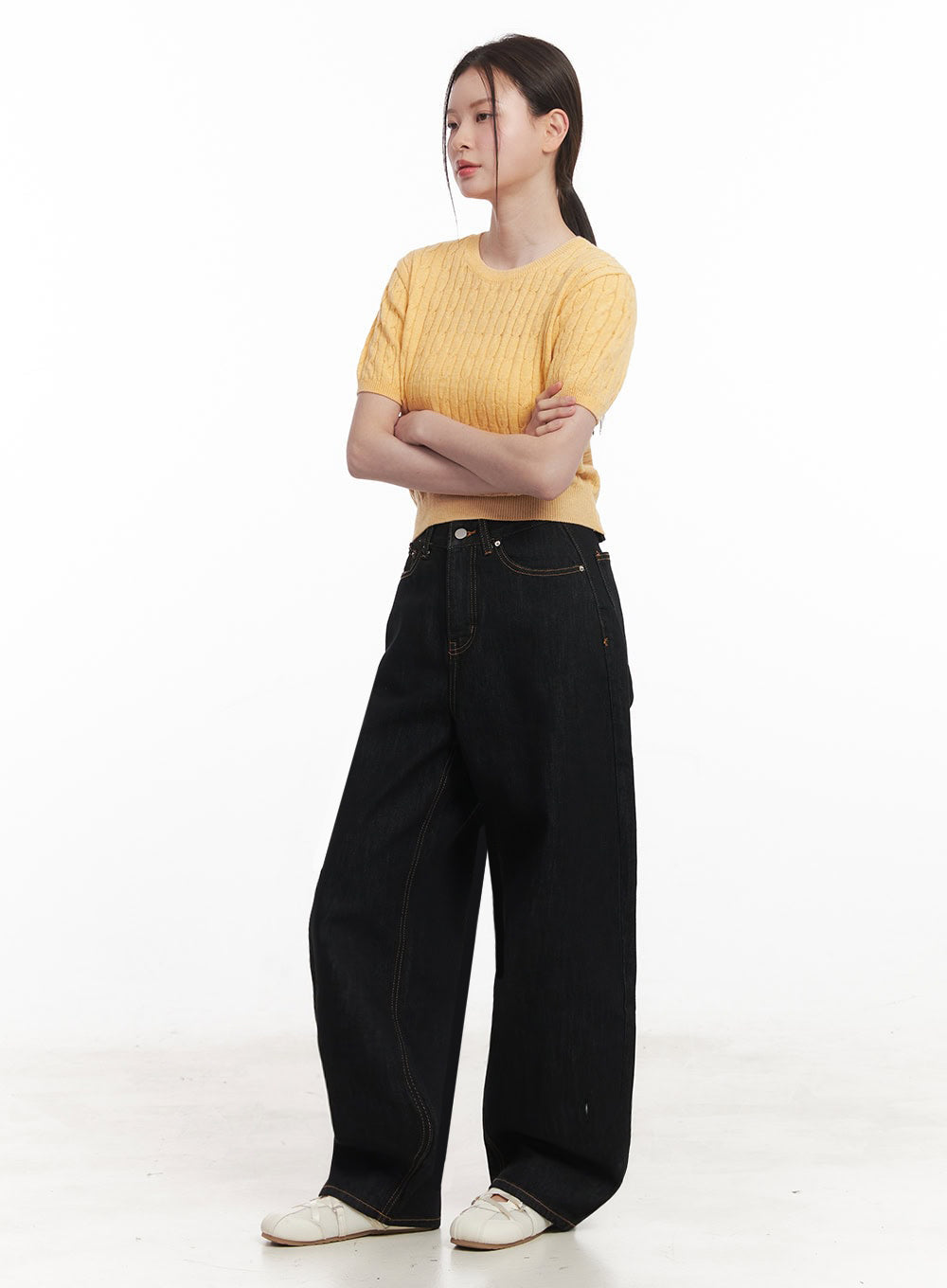 Cable-Knit Crop Top IY513