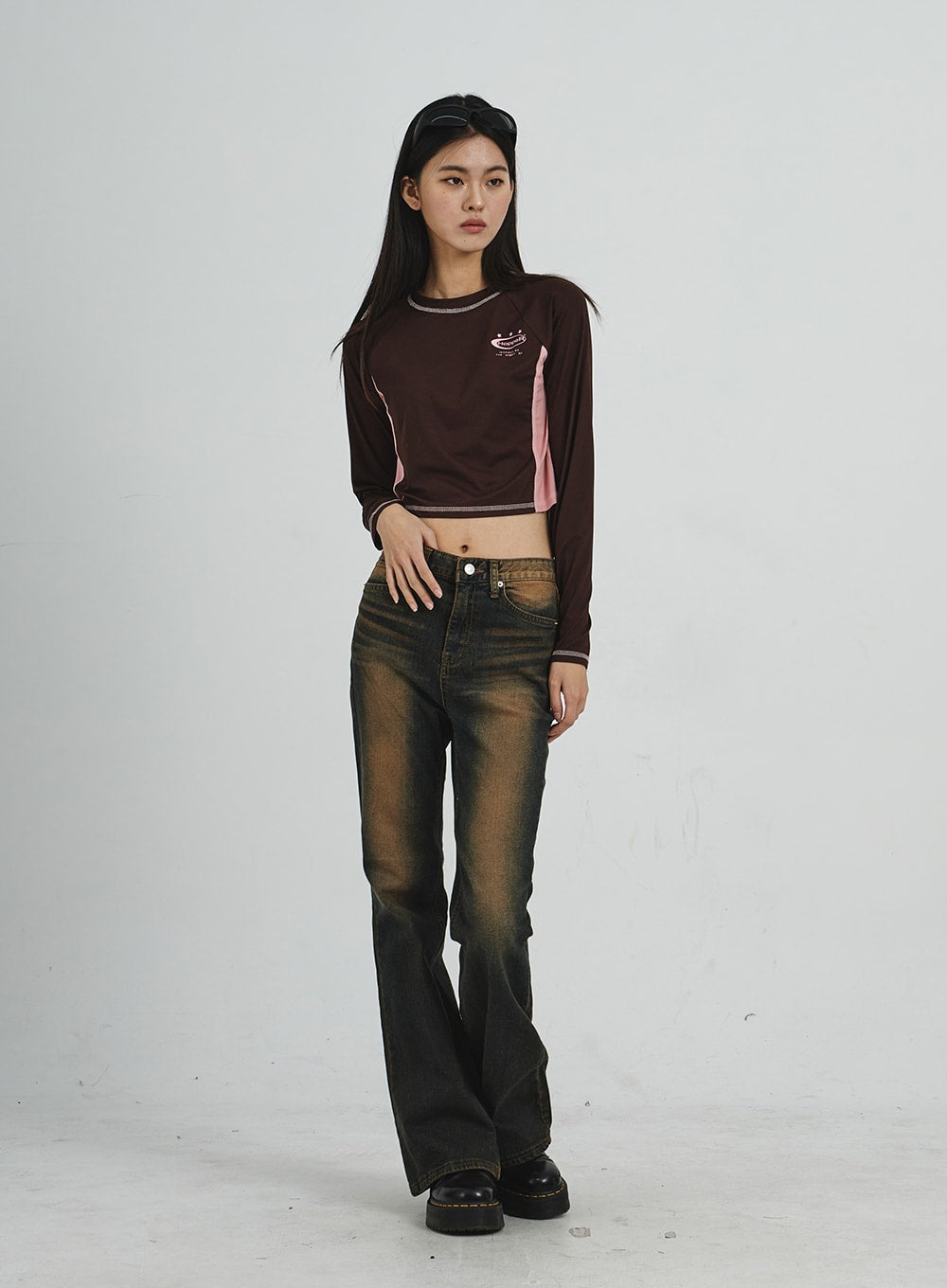 Vintage Washing Bootcut Jeans CD02