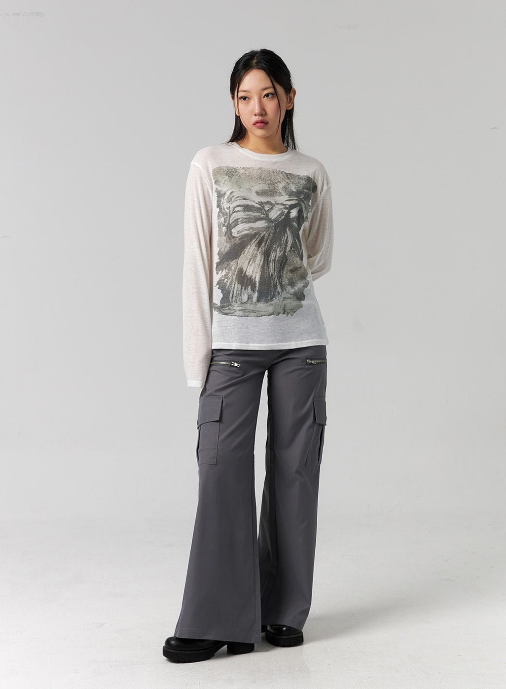 Cargo Wide-Leg Pants CG315