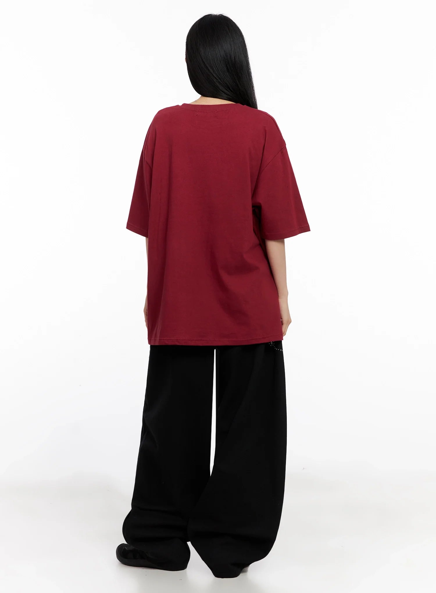 Oversized Graphic Print Tee IG508