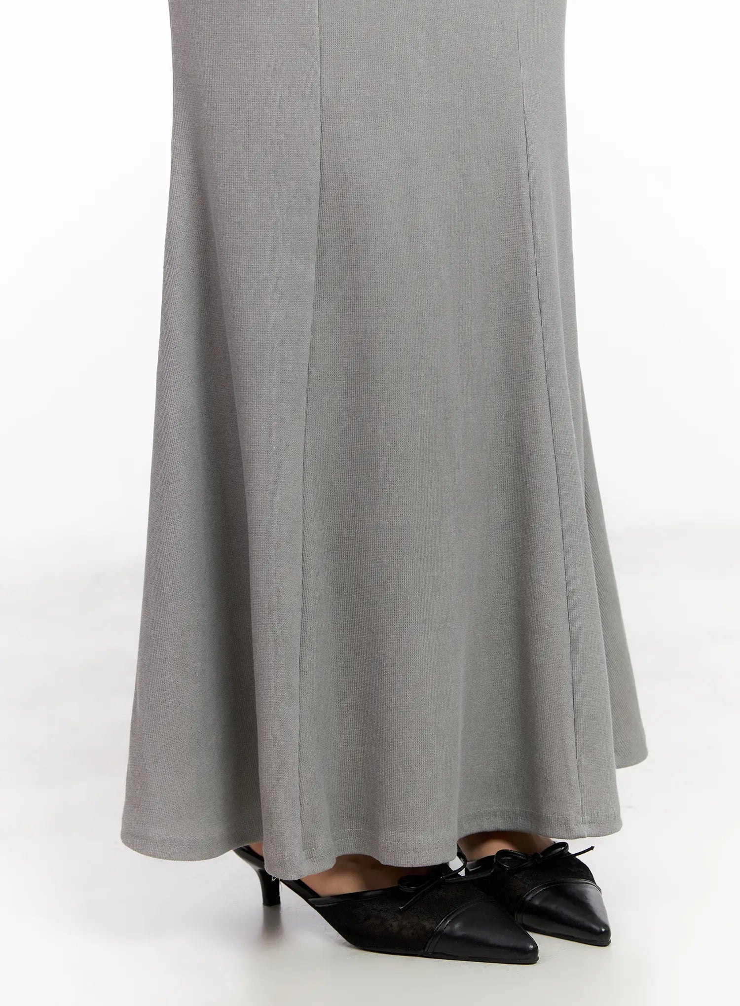 Grey Bodycon Maxi Skirt CL518