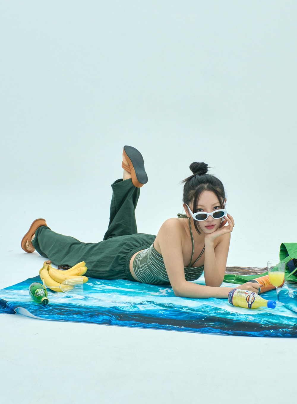 Drawstring Baggy Track Pants IF309