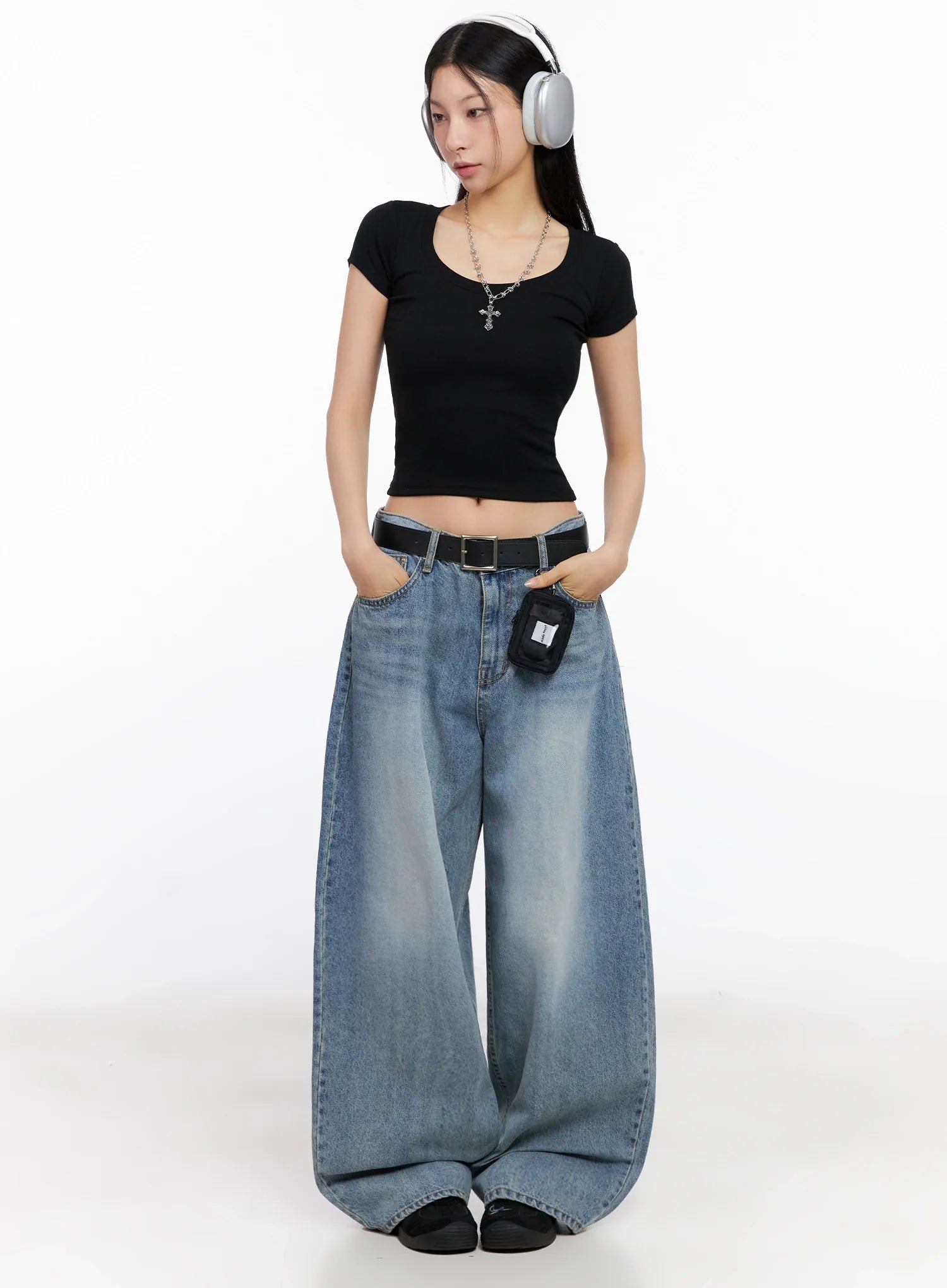 Basic Ribbed Cropped Tee IG508