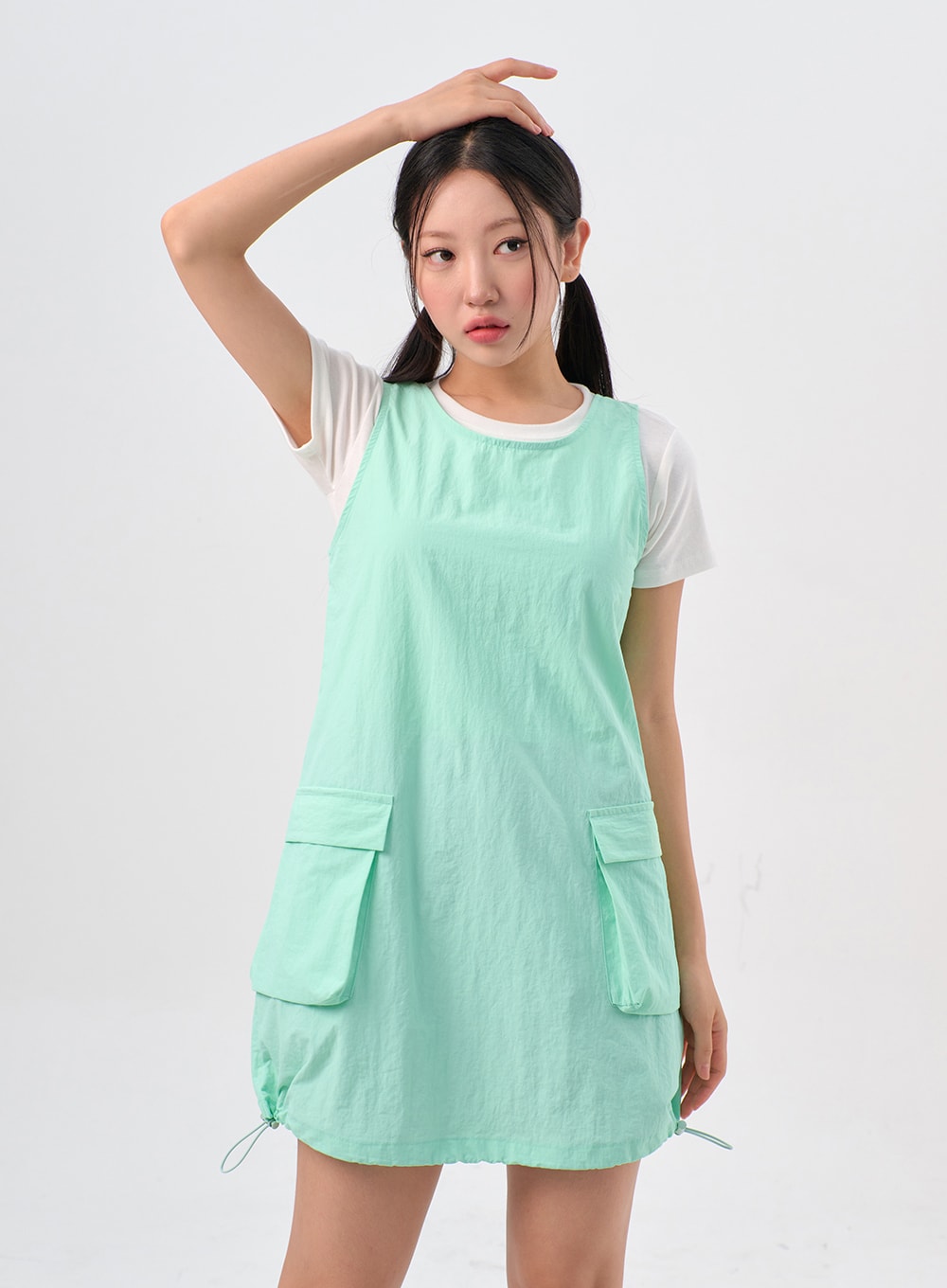 Pocket Nylon Mini Dress IL310