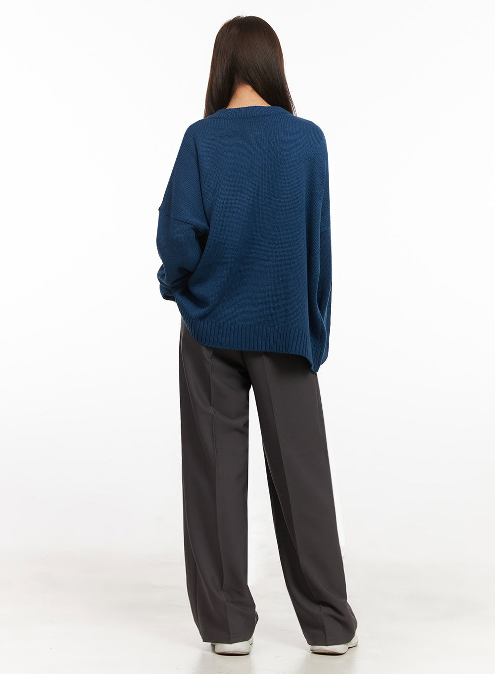 Oversized Half-Button Sweater IJ527