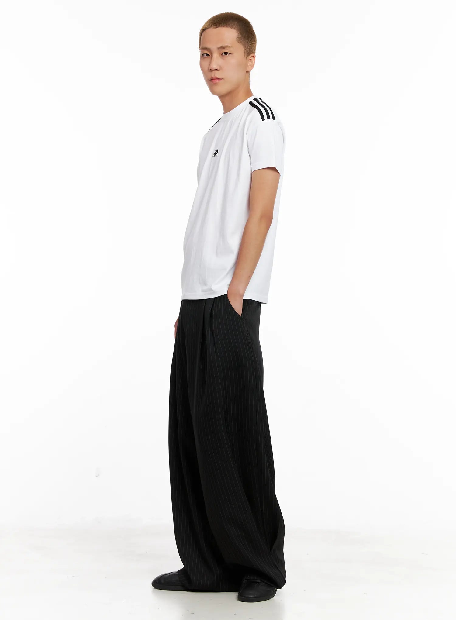 Men's Striped Relaxed-Fit Slacks IL521
