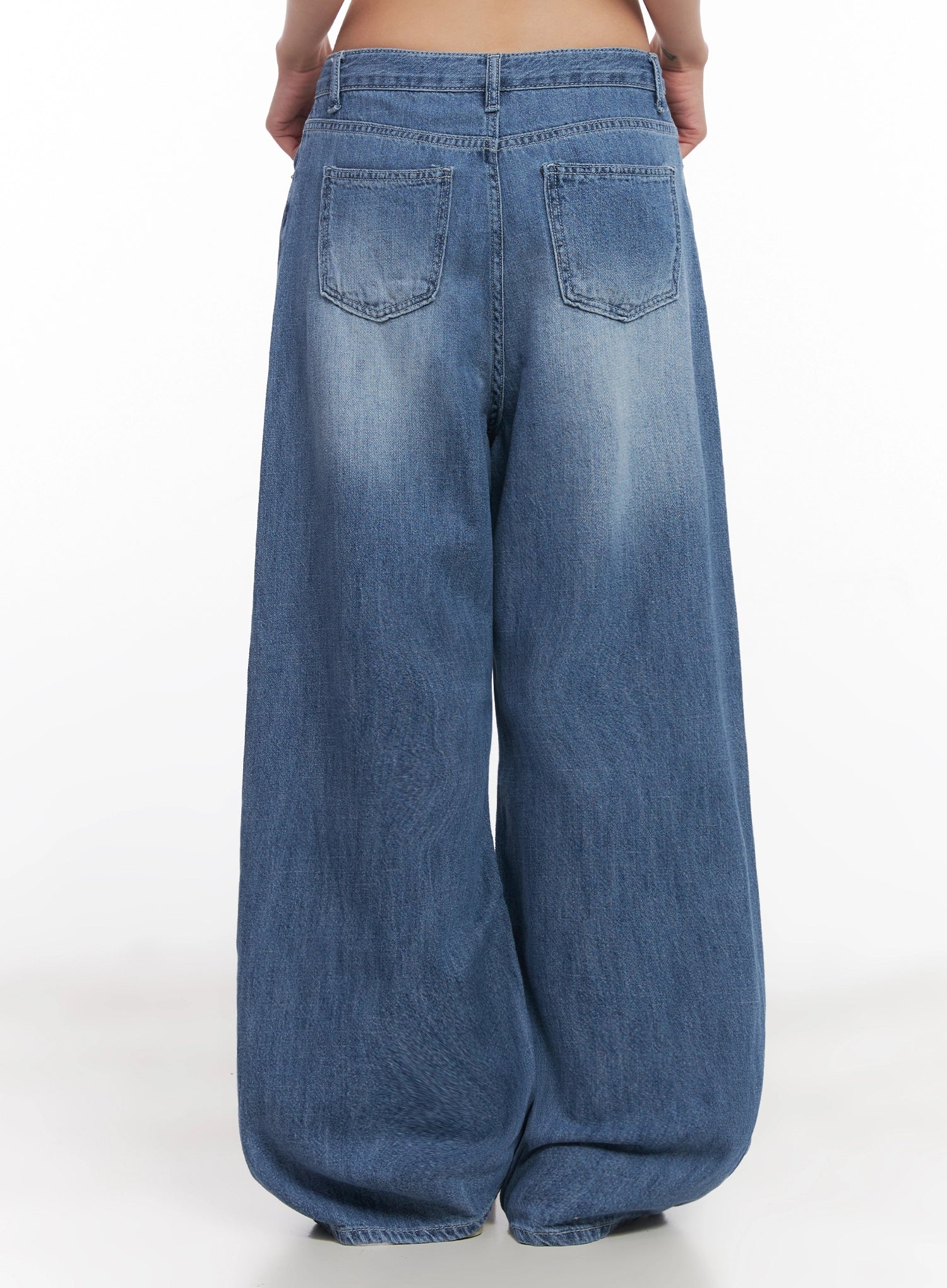Tsuki Baggy Drawstring Denim Jeans IC503