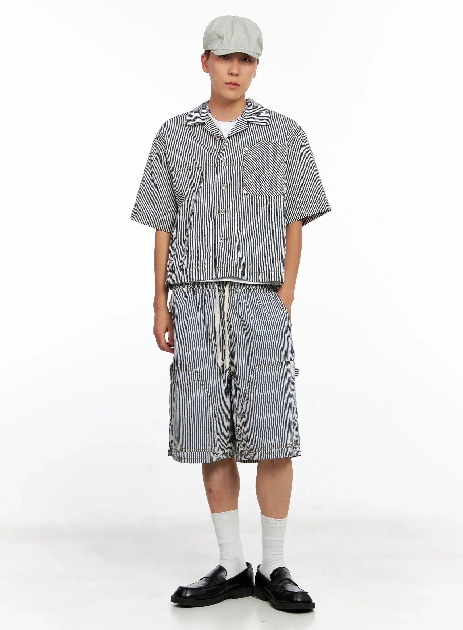 Men's Striped Bermuda Shorts IG511