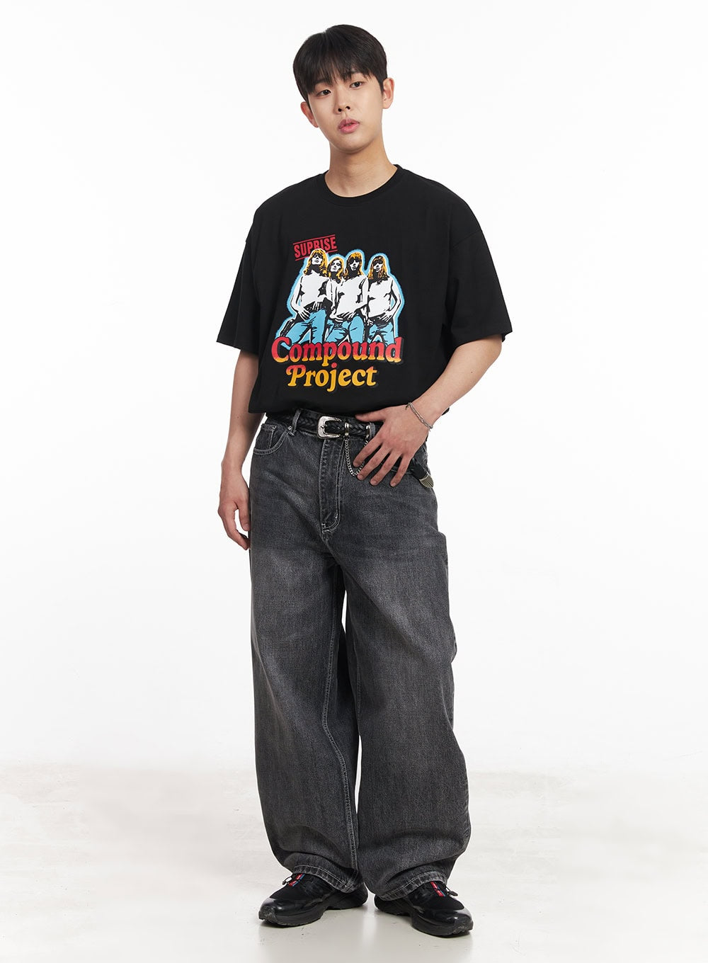 Men's Compound Graphic Oversize T-Shirt IA525