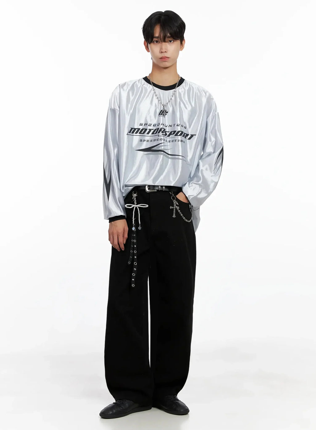 Men's Metallic Sporty Long Sleeve IO517