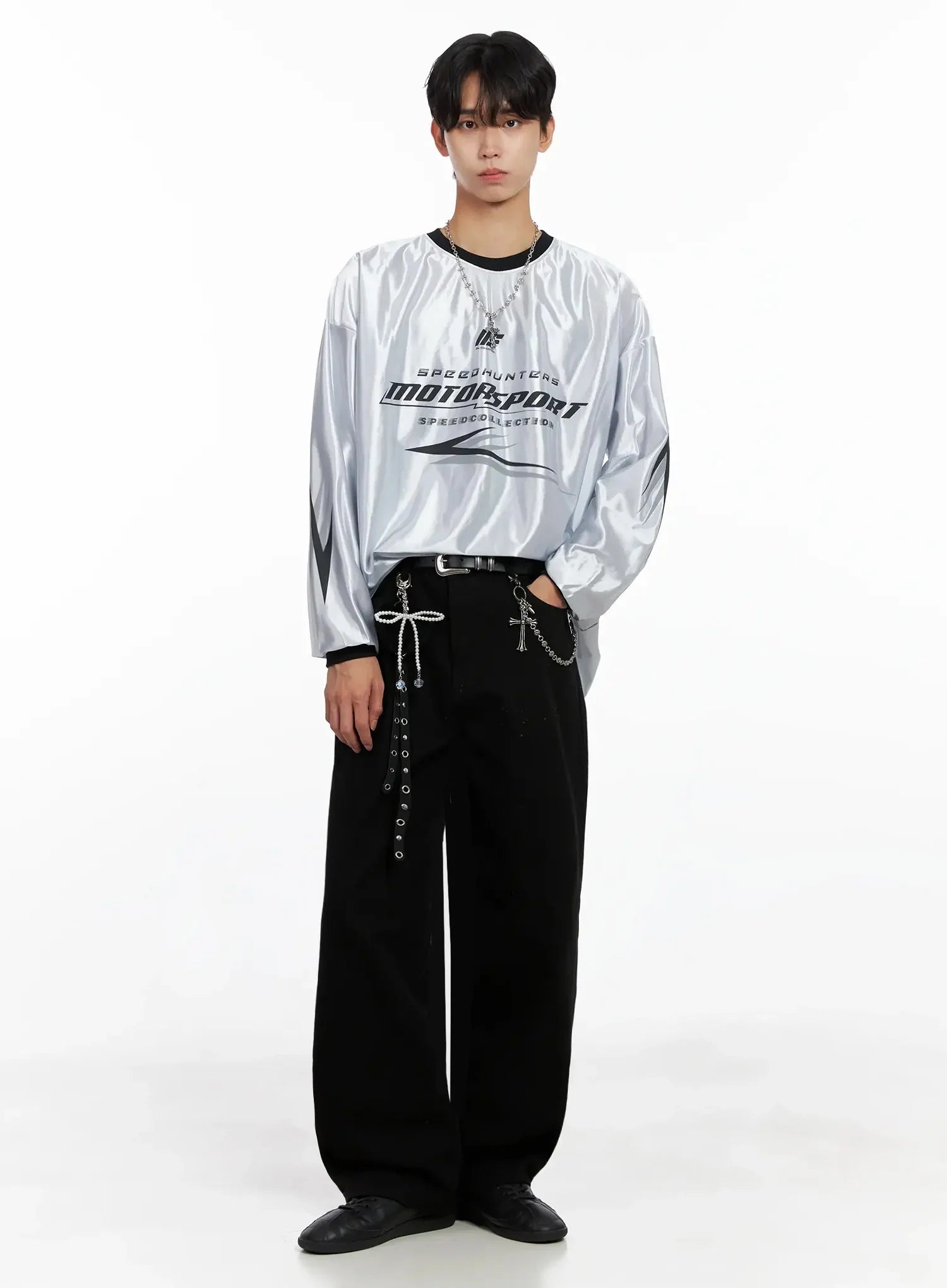 Men's Metallic Sporty Long Sleeve IO517