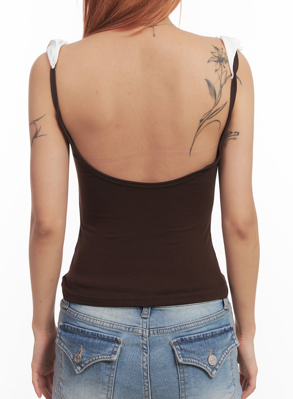 Frill-Trimmed Crop Top IA515